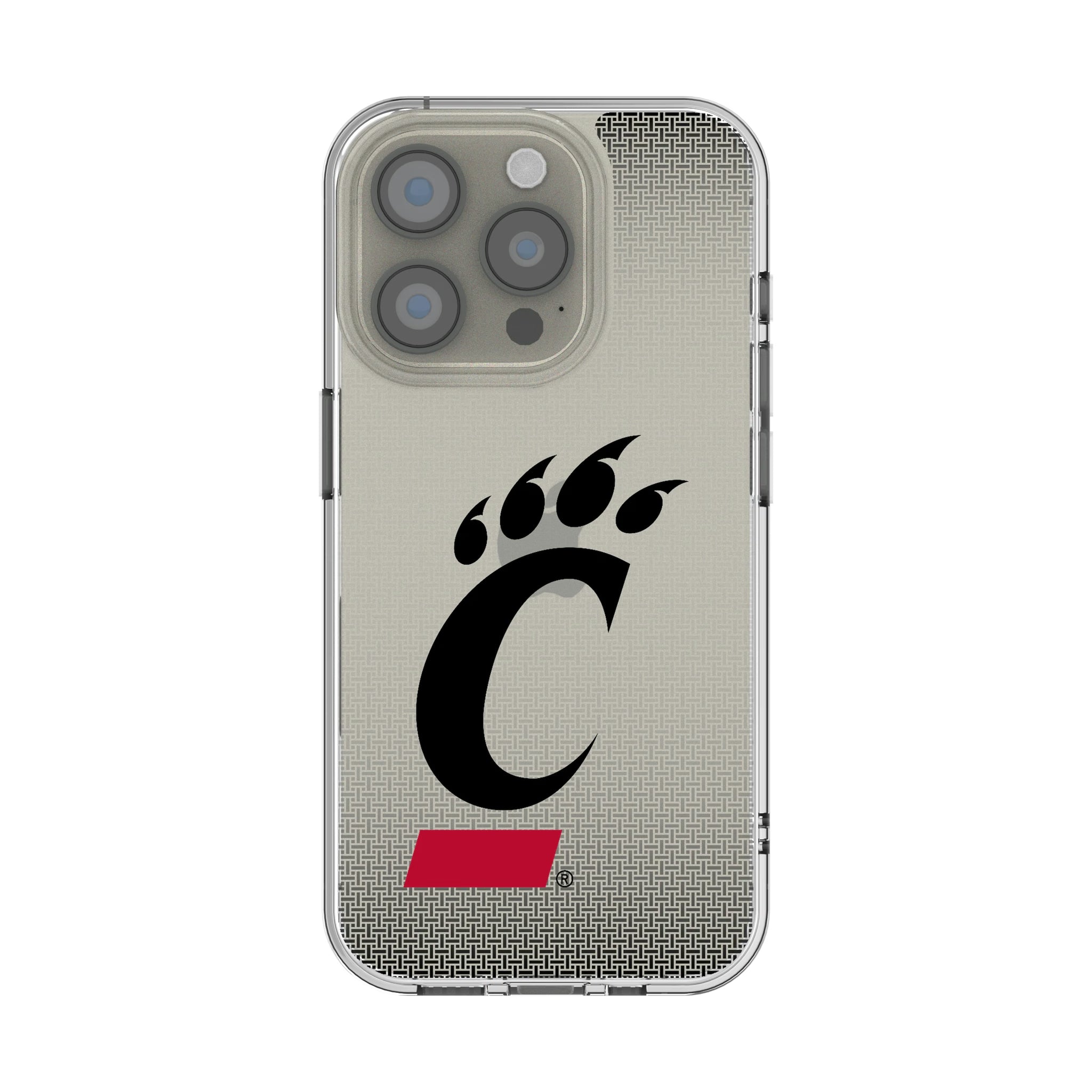 University of Cincinnati Bearcats Linen Clear Phone Case for Apple iPhone