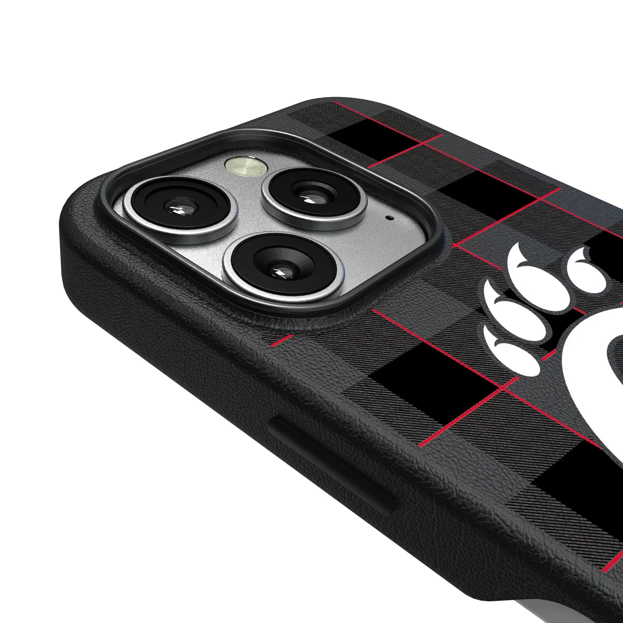 University of Cincinnati Bearcats Plaid MagSafe Compatible Phone Case for Apple iPhone