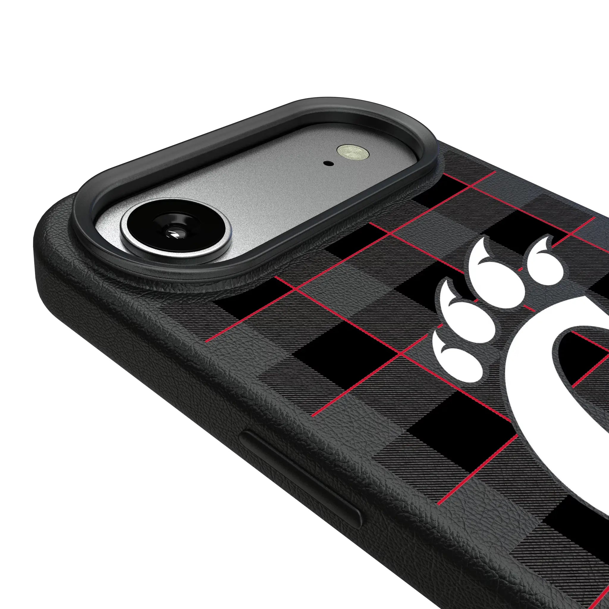 University of Cincinnati Bearcats Plaid MagSafe Compatible Phone Case for Apple iPhone