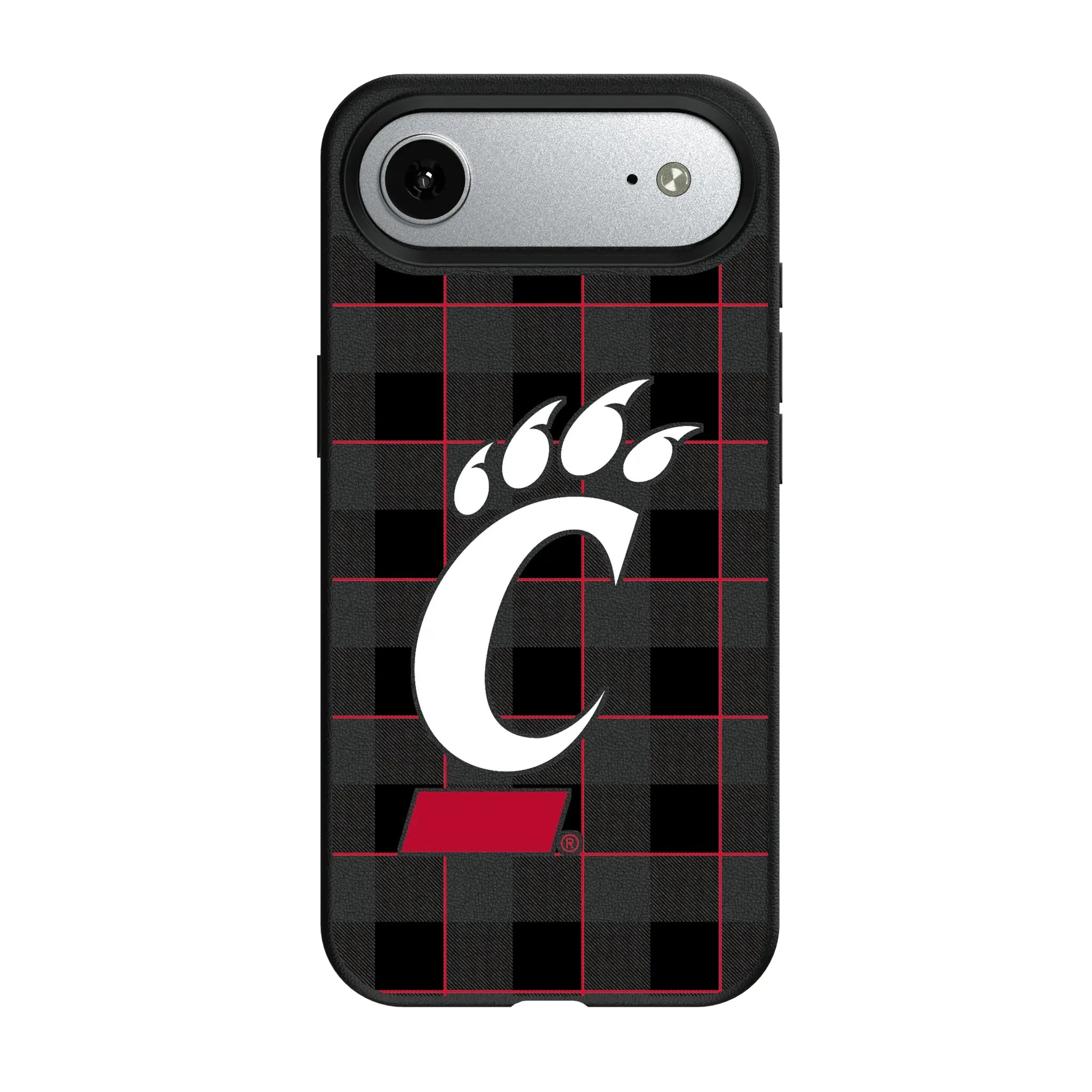 University of Cincinnati Bearcats Plaid MagSafe Compatible Phone Case for Apple iPhone