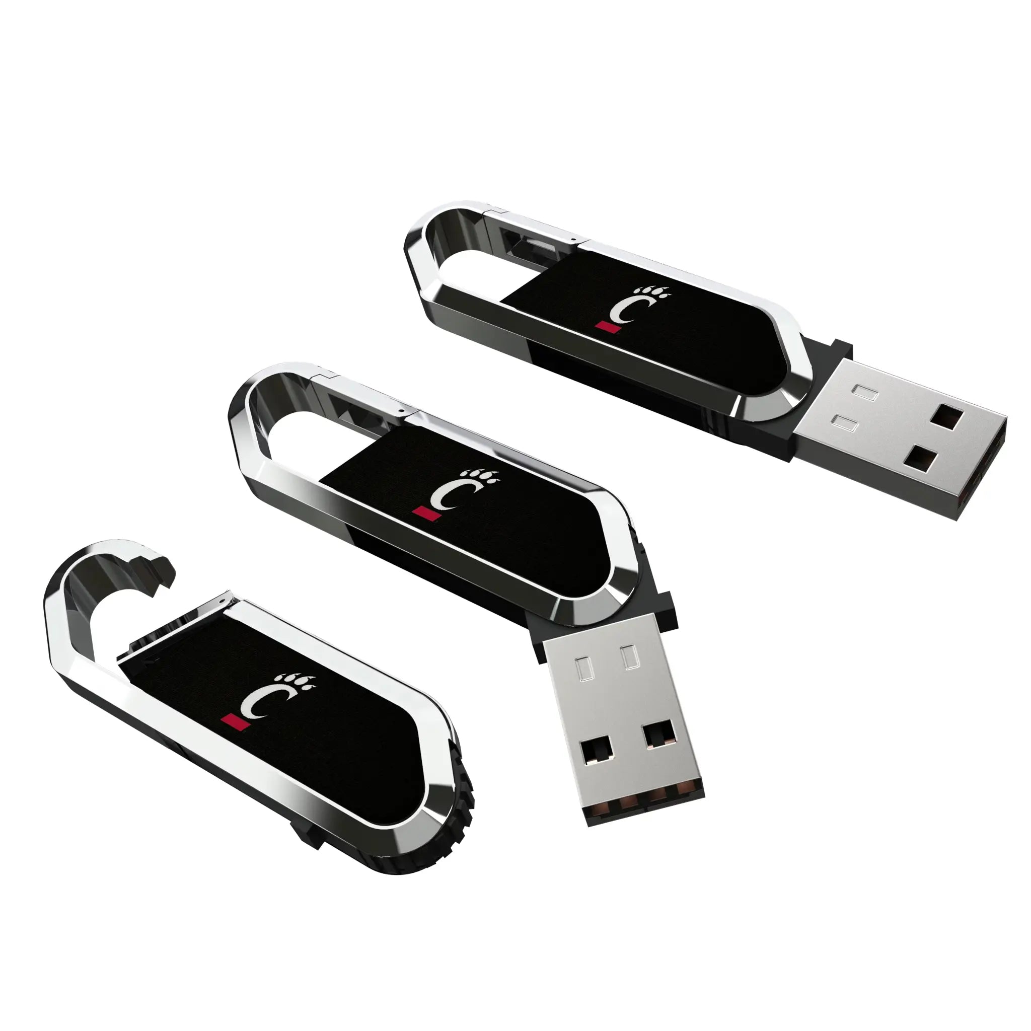University of Cincinnati Bearcats Solid USB 32GB Clip Style Flash Drive