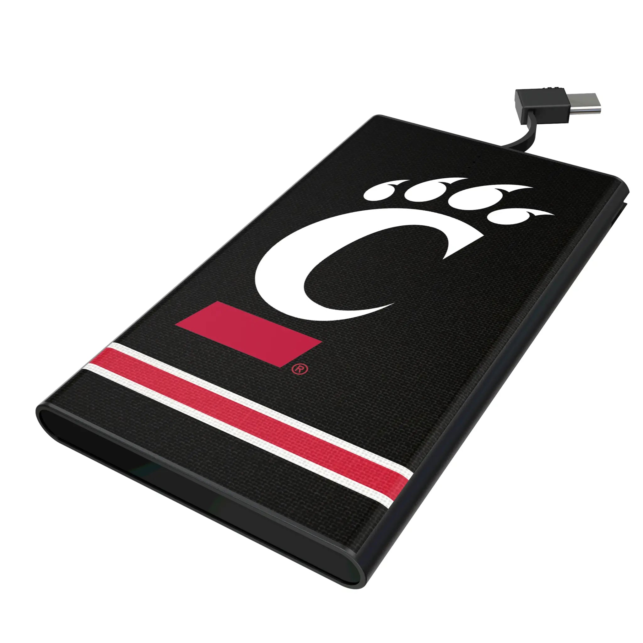 University of Cincinnati Bearcats Stripe 5000mAh Flat Powerbank