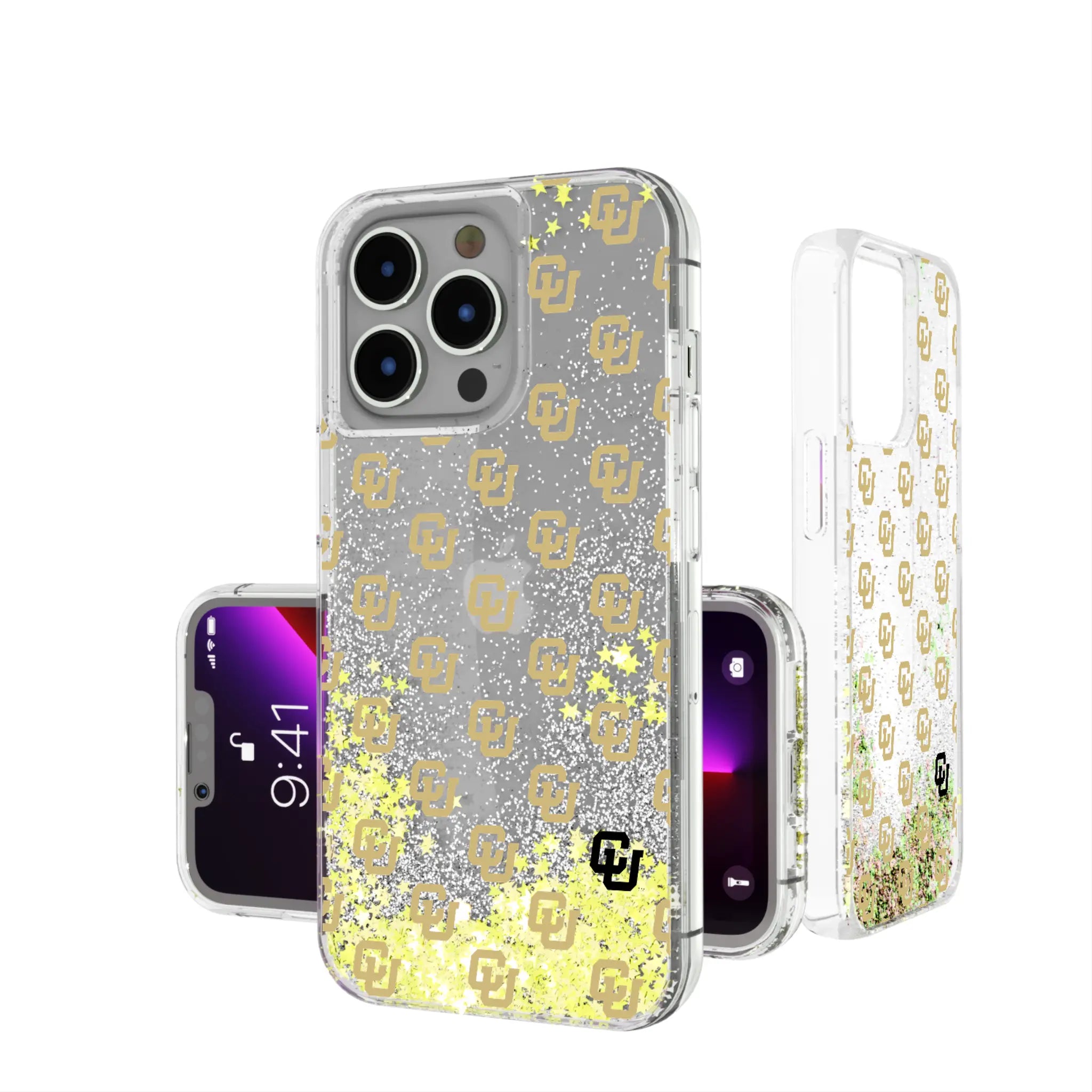 University of Colorado Buffaloes Fashion Pattern Glitter Phone Case for Apple iPhone
