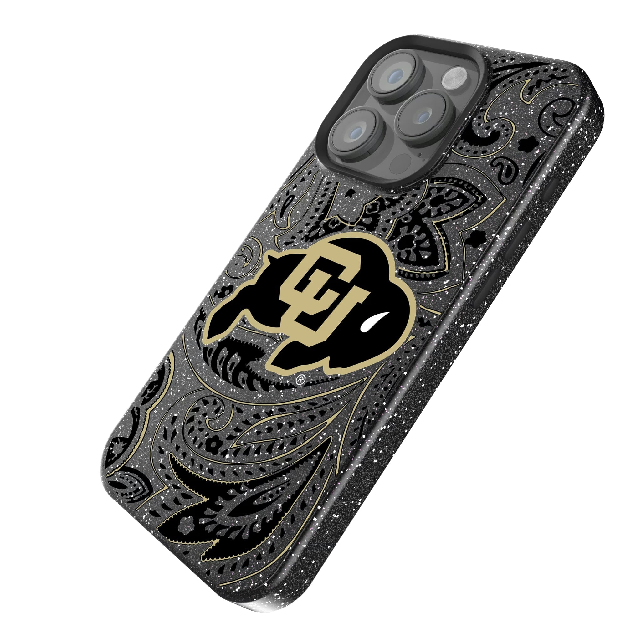 University of Colorado Buffaloes Paisley Bling Phone Case