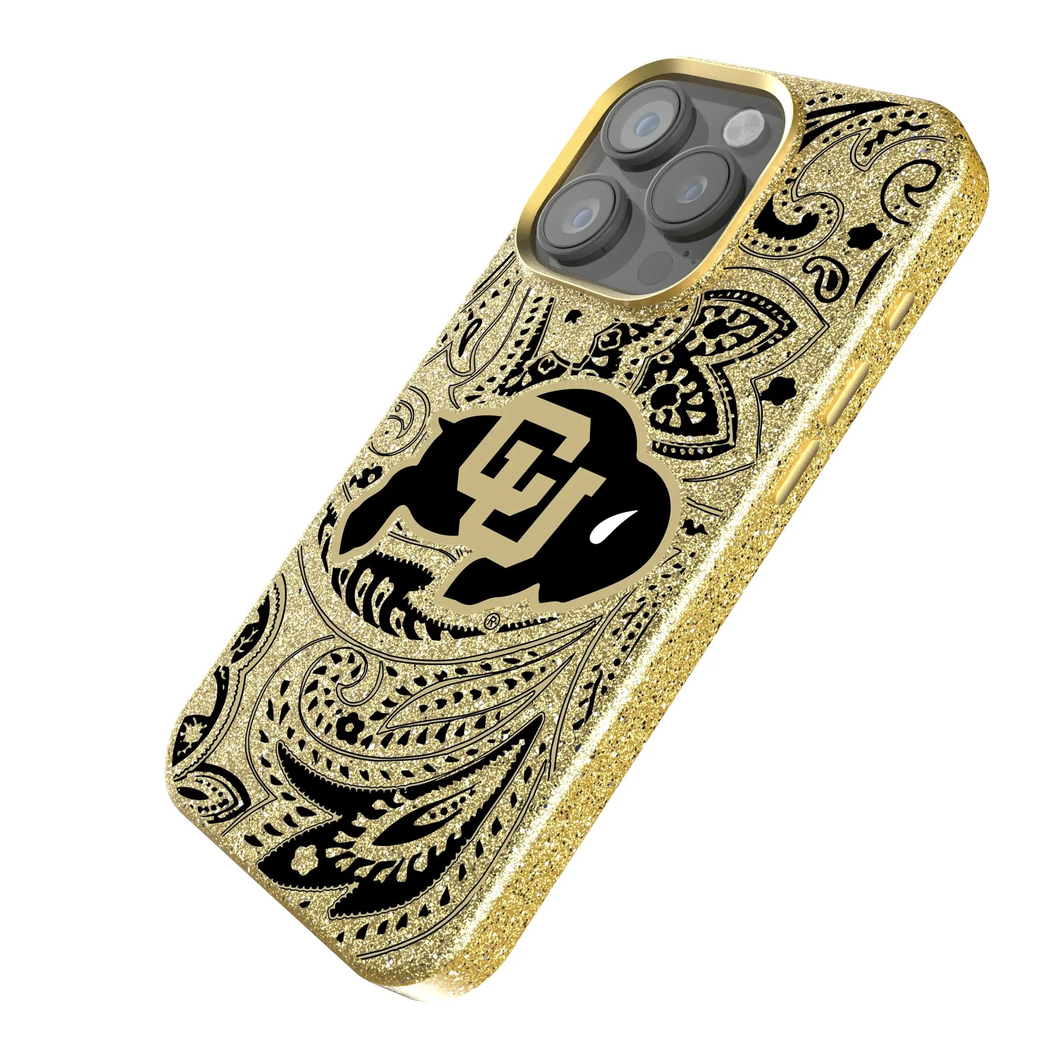University of Colorado Buffaloes Paisley Bling Phone Case