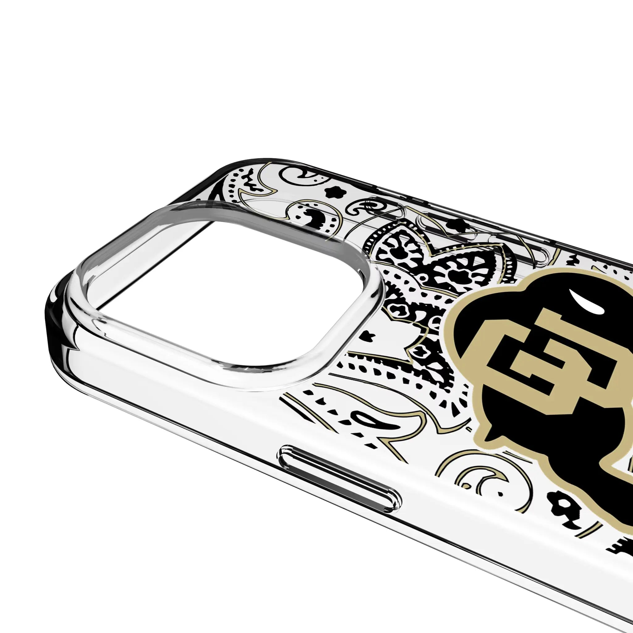 University of Colorado Buffaloes Paisley Clear Phone Case for Apple iPhone