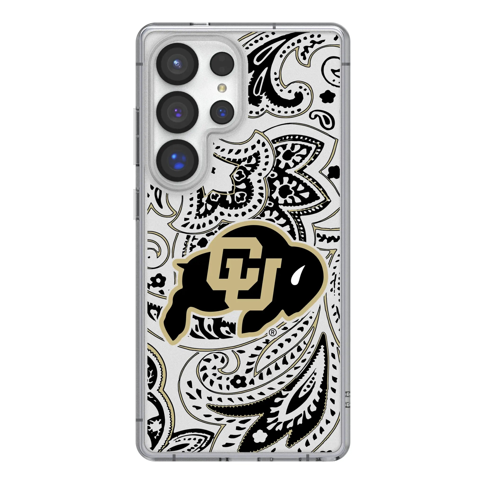 University of Colorado Buffaloes Paisley Clear Phone Case for Samsung Galaxy