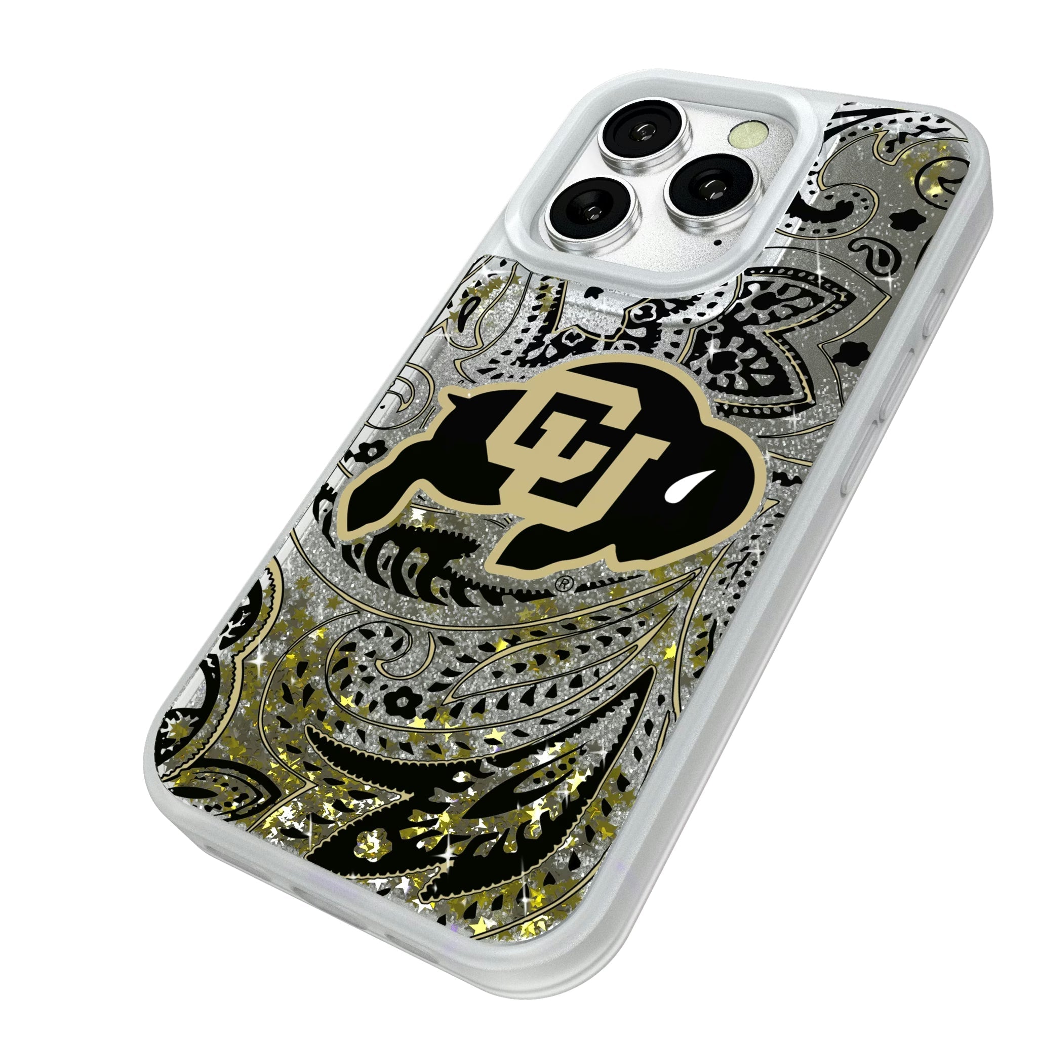 University of Colorado Buffaloes Paisley Glitter Phone Case - Sports Gifts, Sports Memorabilia, Sports Collectibles, Fan Shop