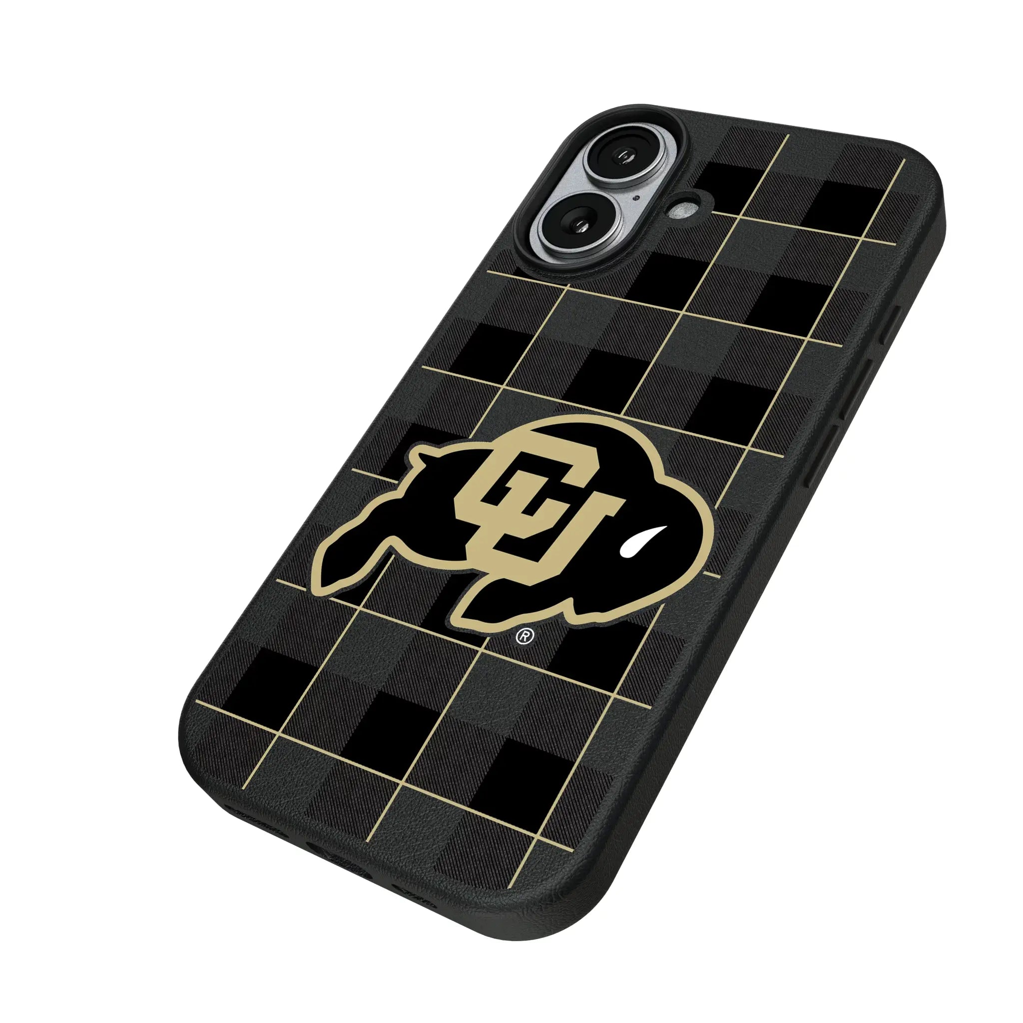 University of Colorado Buffaloes Plaid MagSafe Compatible Phone Case for Apple iPhone