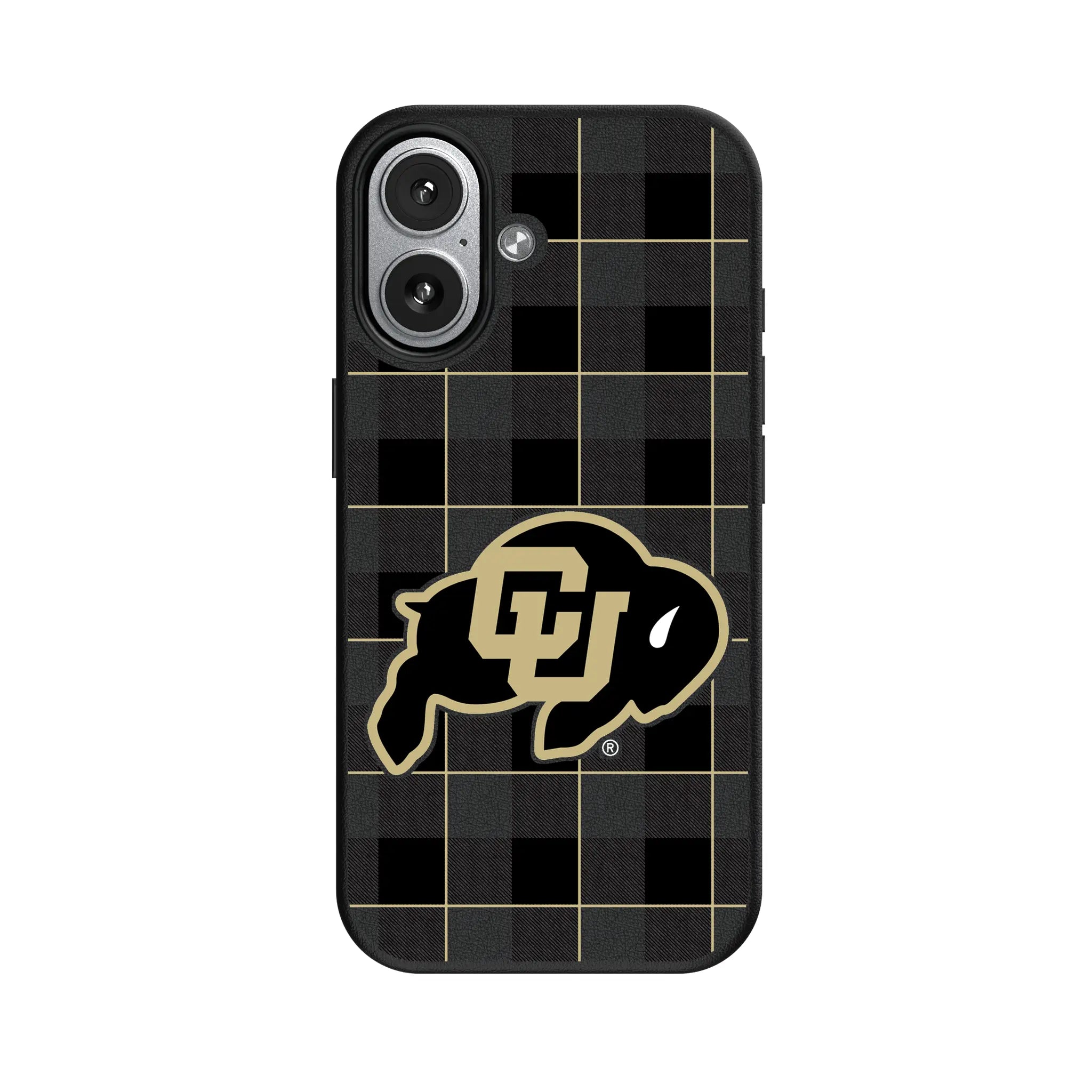University of Colorado Buffaloes Plaid MagSafe Compatible Phone Case for Apple iPhone