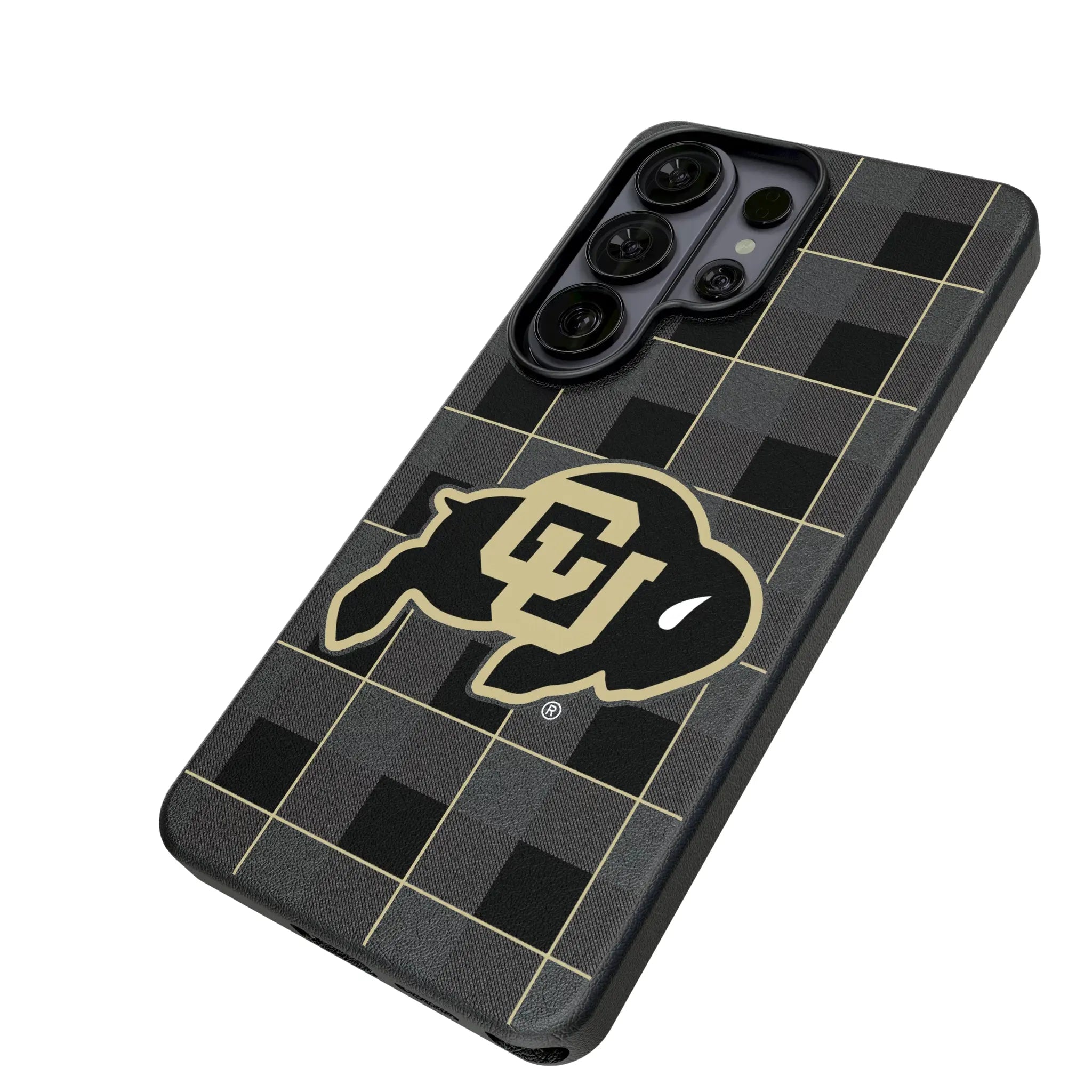 University of Colorado Buffaloes Plaid MagSafe Compatible Phone Case for Samsung Galaxy