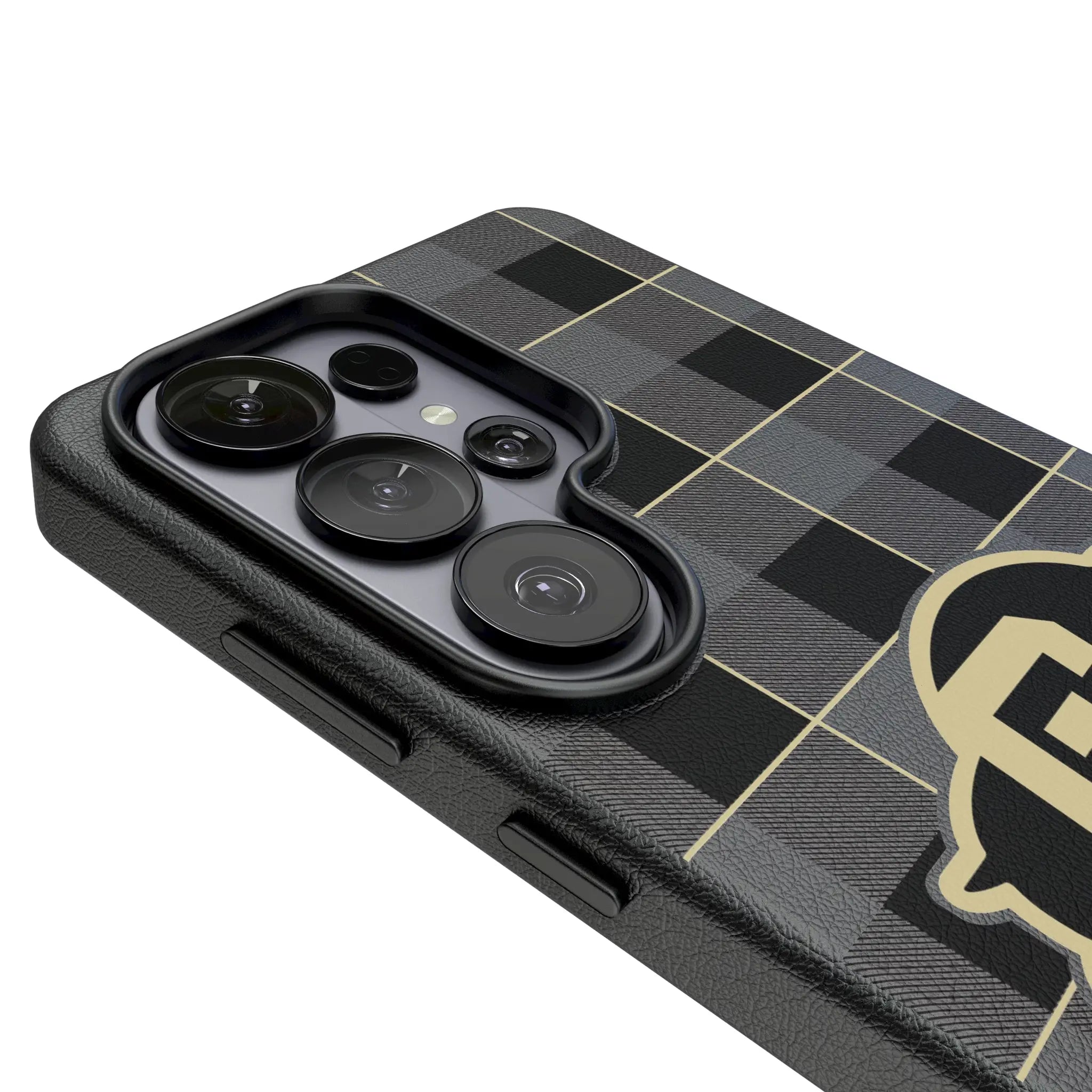 University of Colorado Buffaloes Plaid MagSafe Compatible Phone Case for Samsung Galaxy