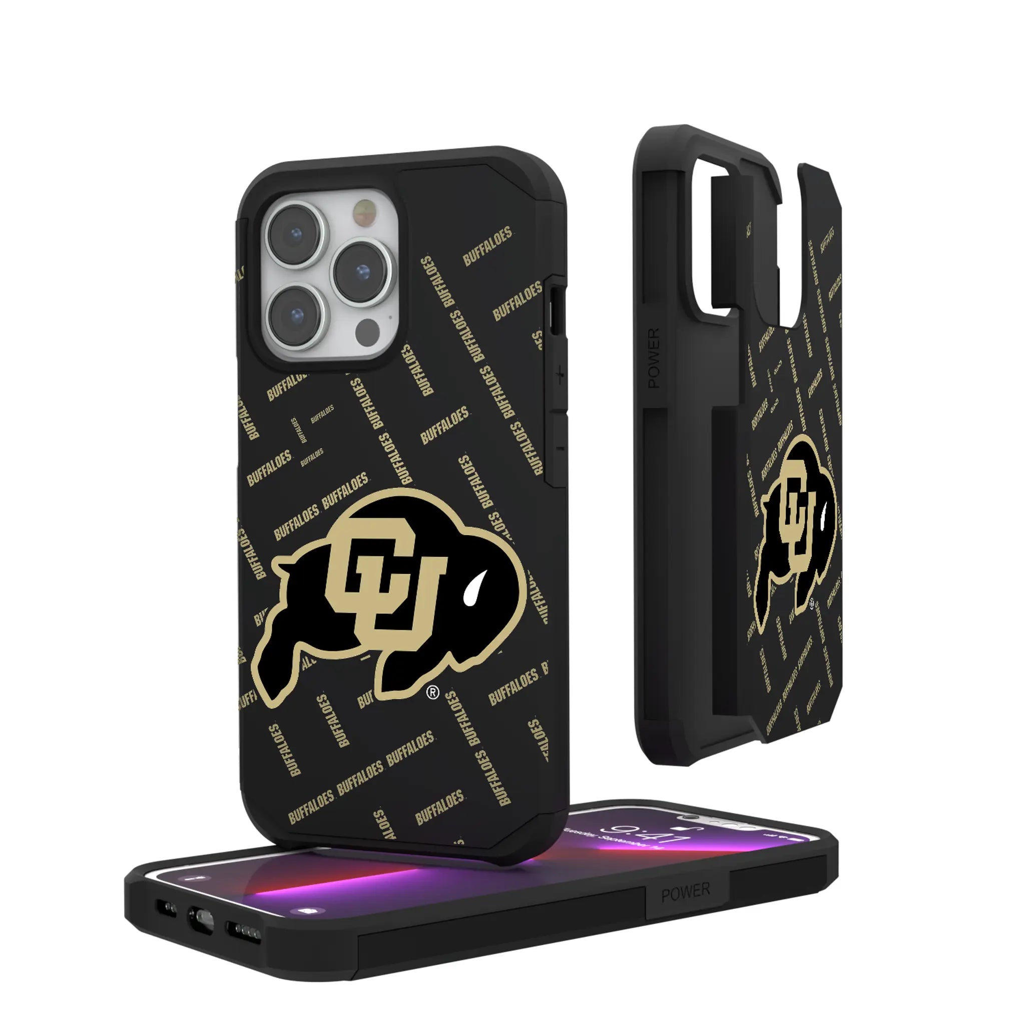 University of Colorado Buffaloes Quadtile Rugged Phone Case for Apple iPhone
