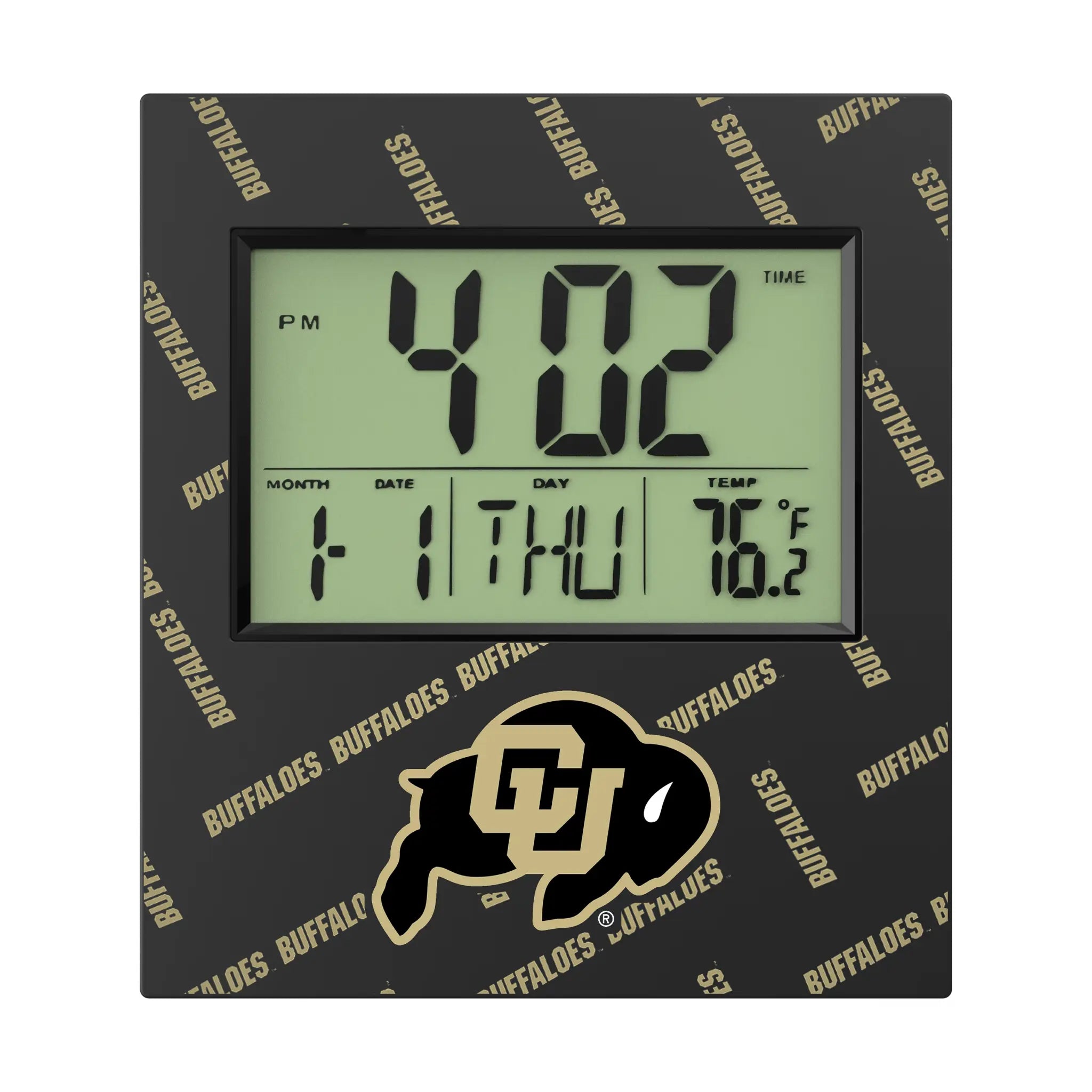 University of Colorado Buffaloes Quadtile Wall Clock
