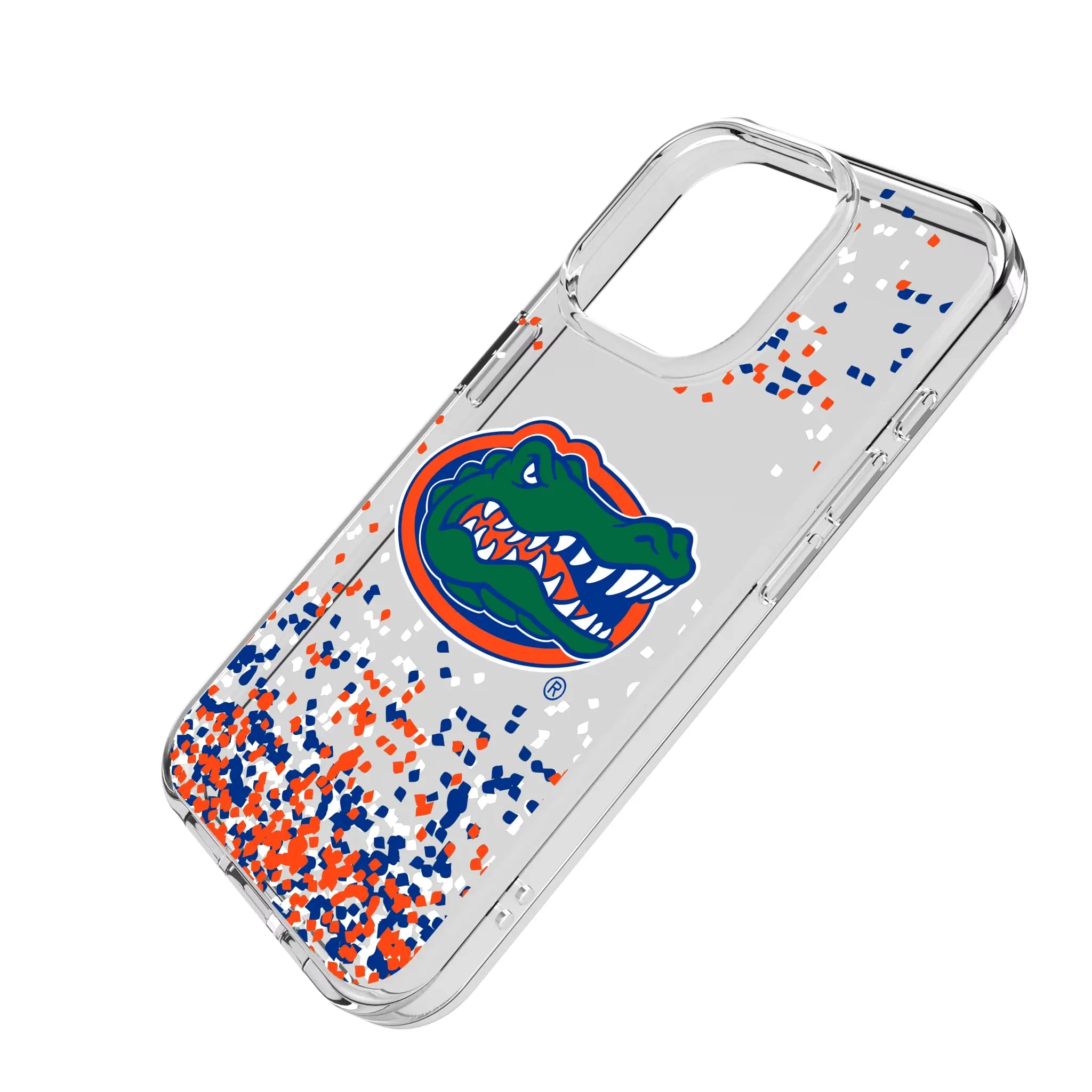 University of Florida Gators Confetti Clear Phone Case for Apple iPhone