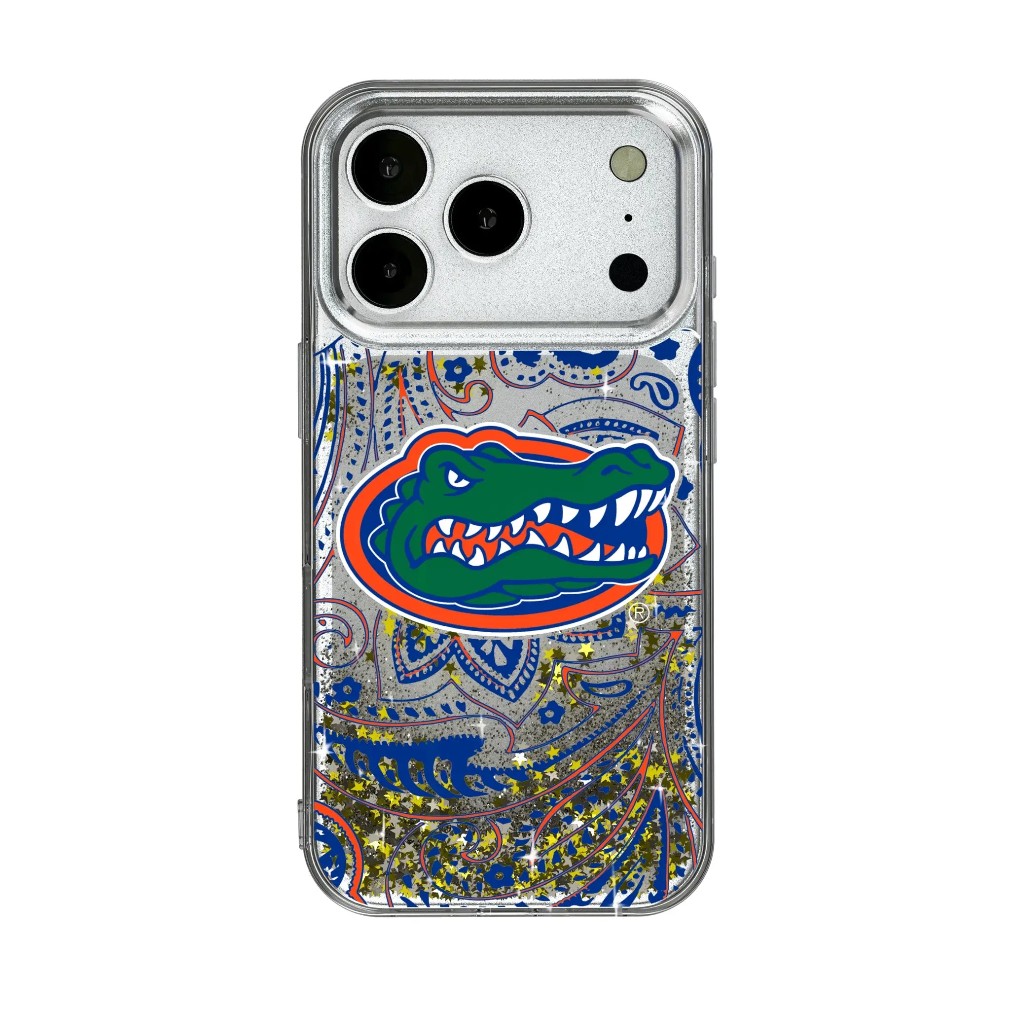 University of Florida Gators Paisley Glitter Phone Case