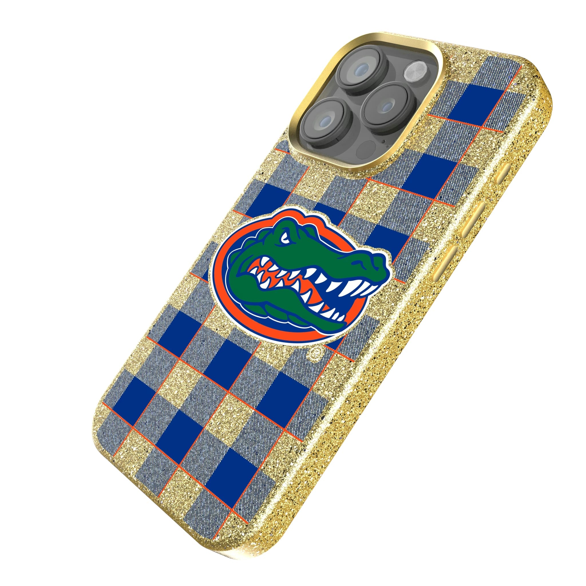 University of Florida Gators Plaid Bling Phone Case - Sports Gifts, Sports Memorabilia, Sports Collectibles, Fan Shop