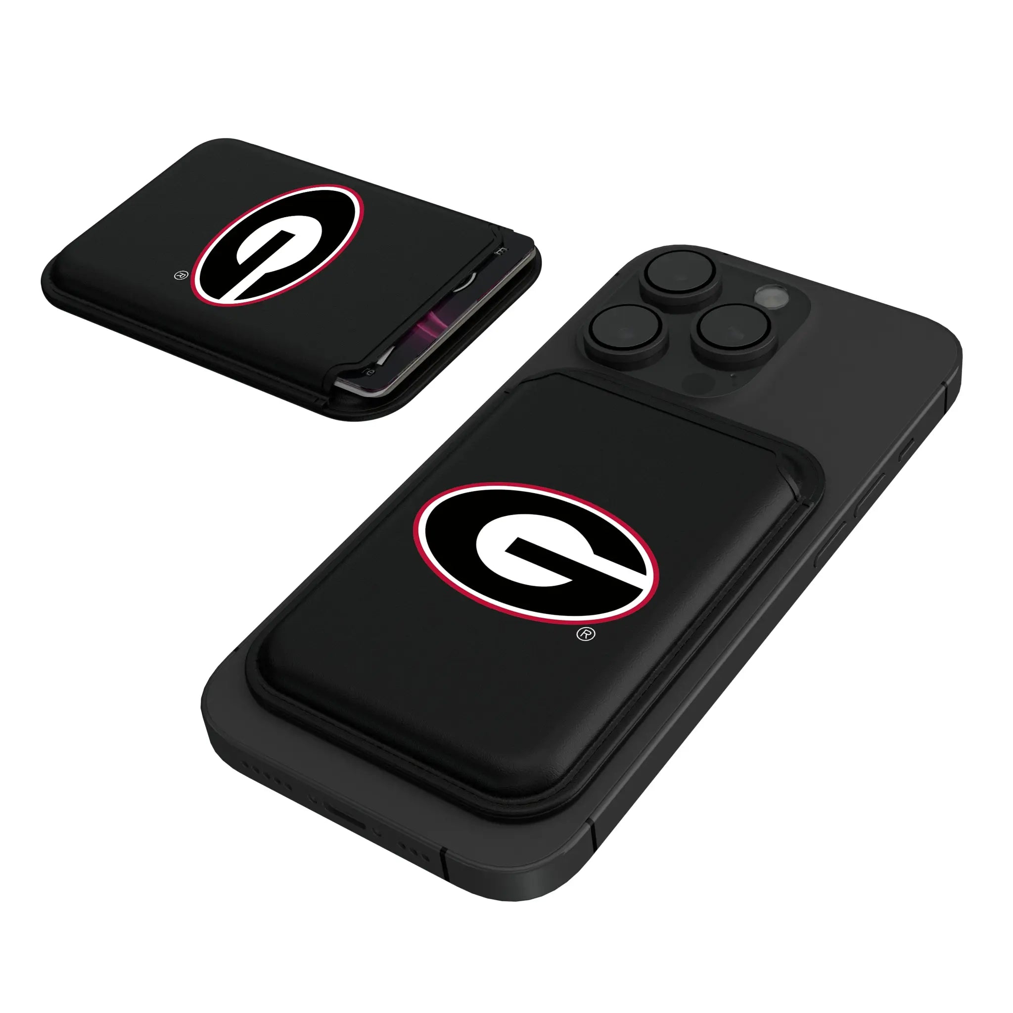 University of Georgia Bulldogs Insignia Black Magnetic Credit Card Wallet