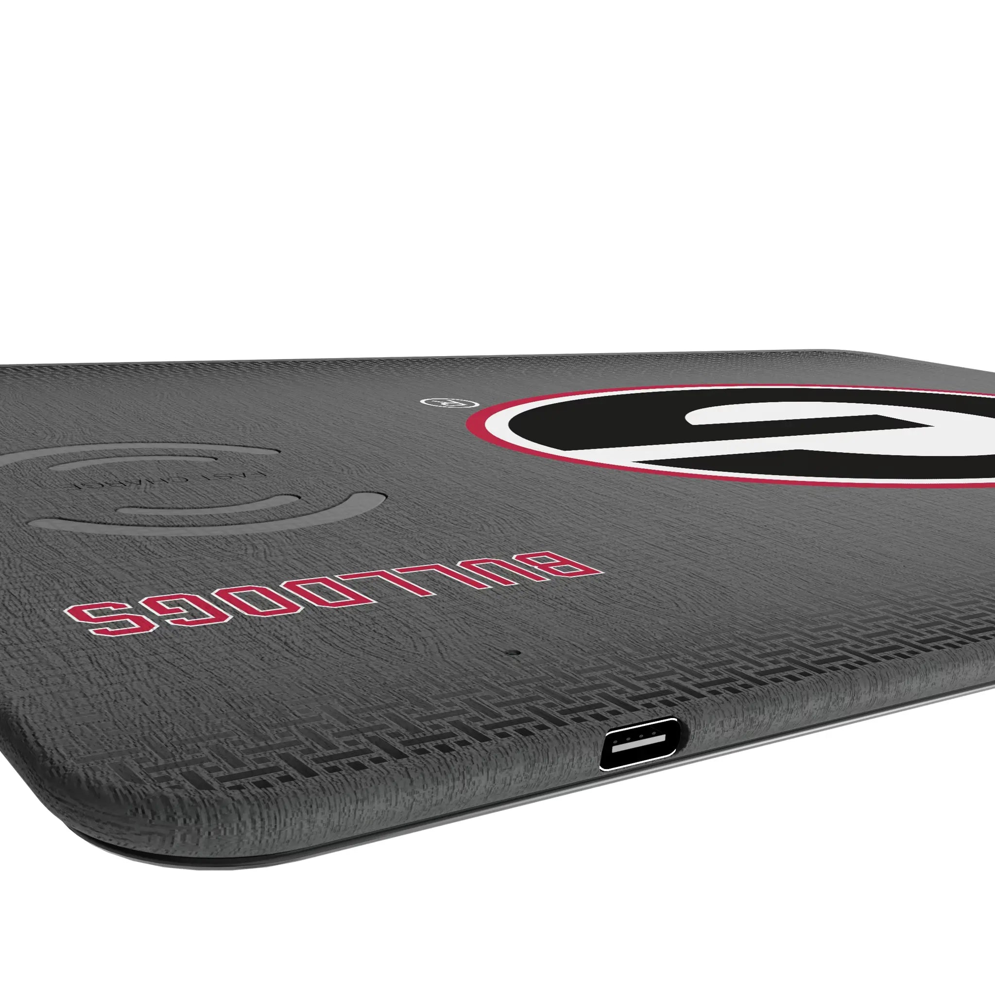 University of Georgia Bulldogs Linen 15-Watt Wireless Charger and Mouse Pad