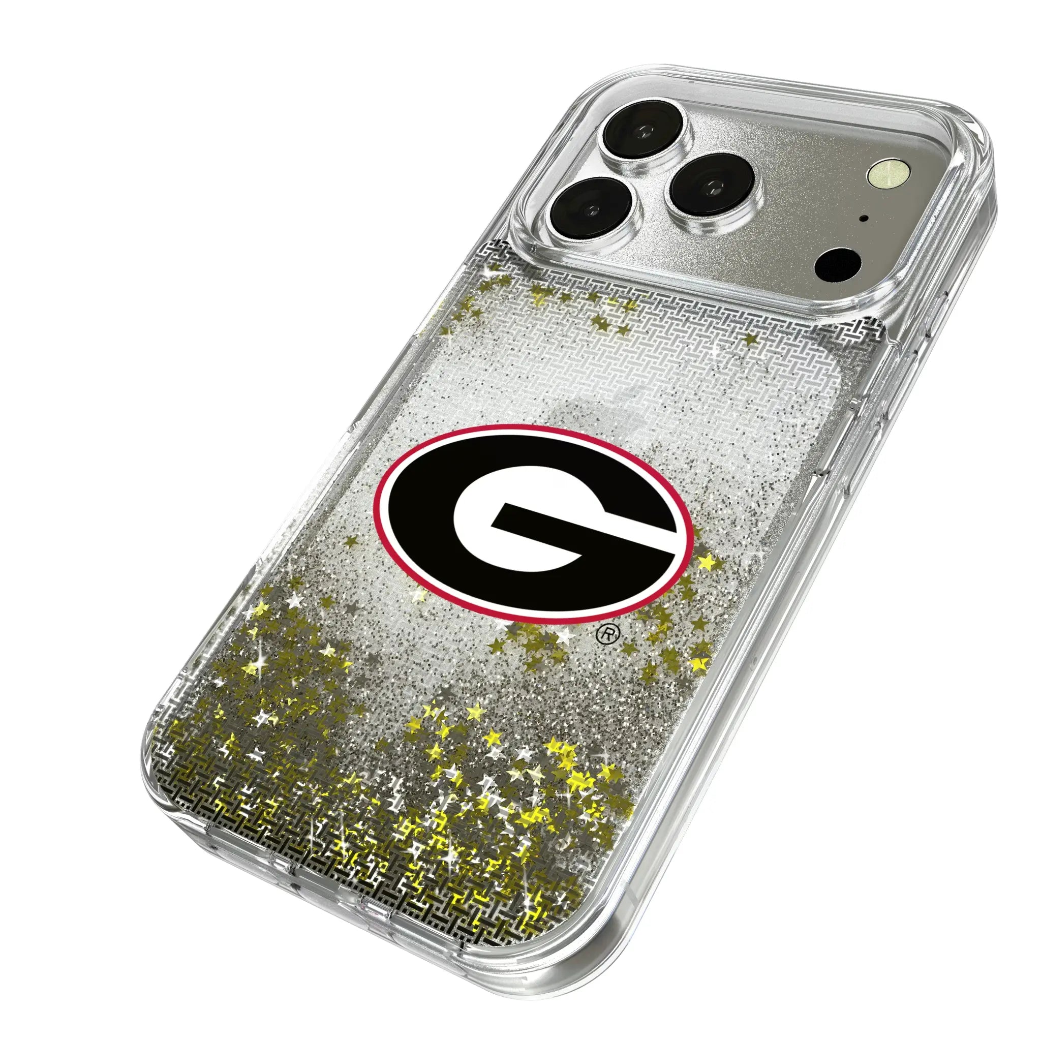 University of Georgia Bulldogs Linen Glitter Phone Case for Apple iPhone