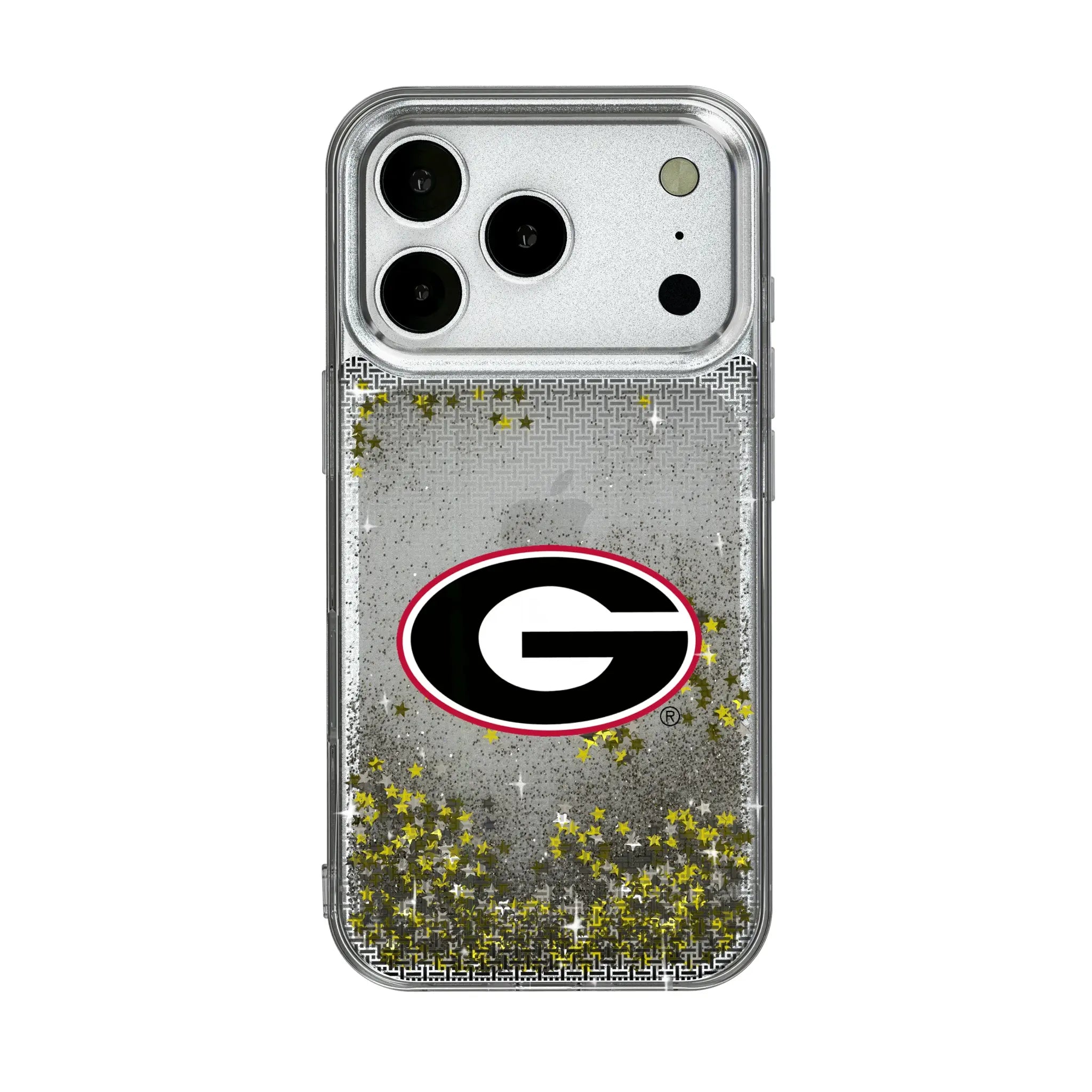 University of Georgia Bulldogs Linen Glitter Phone Case for Apple iPhone