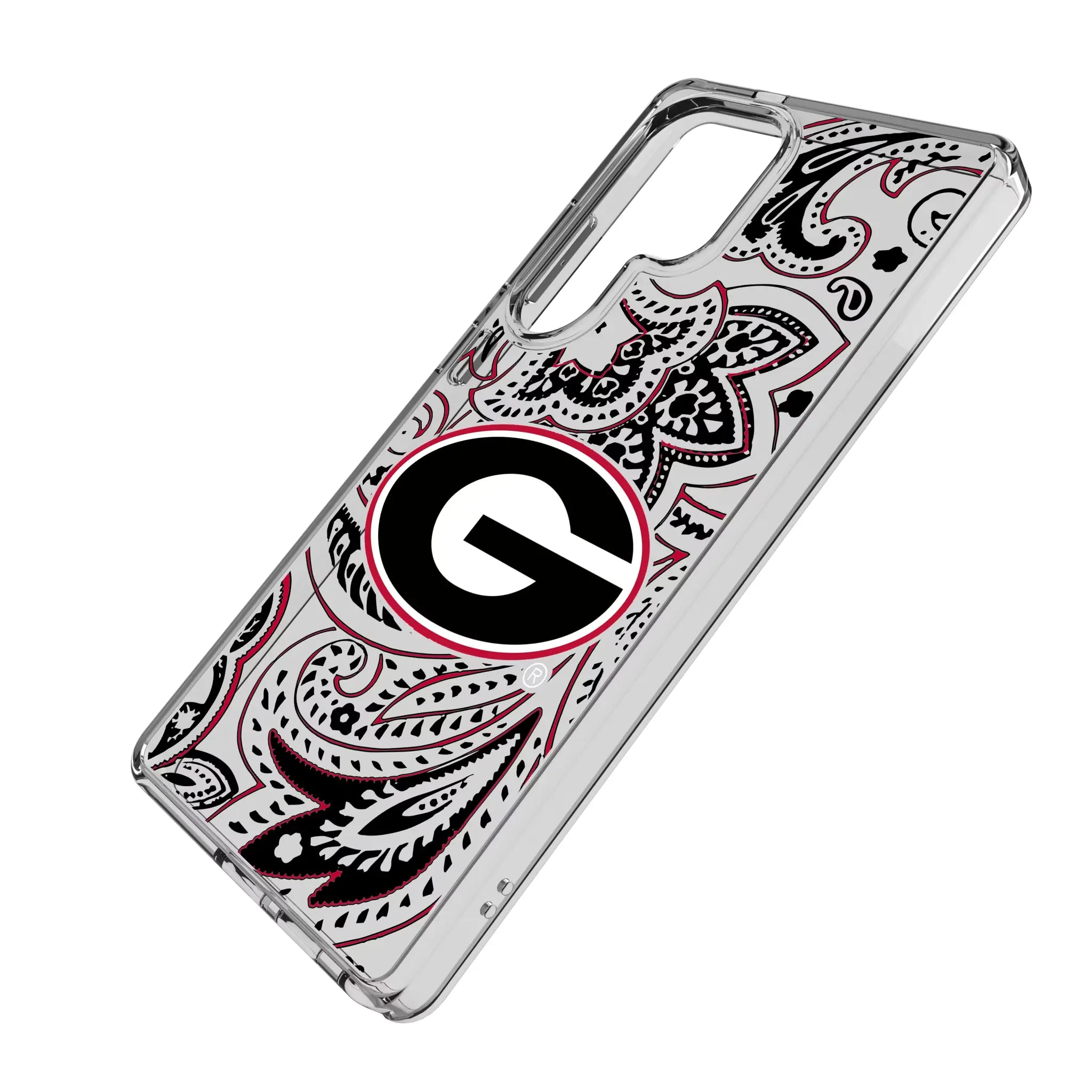University of Georgia Bulldogs Paisley Clear Phone Case for Samsung Galaxy