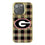 University of Georgia Bulldogs Plaid Bling Phone Case for Apple iPhone