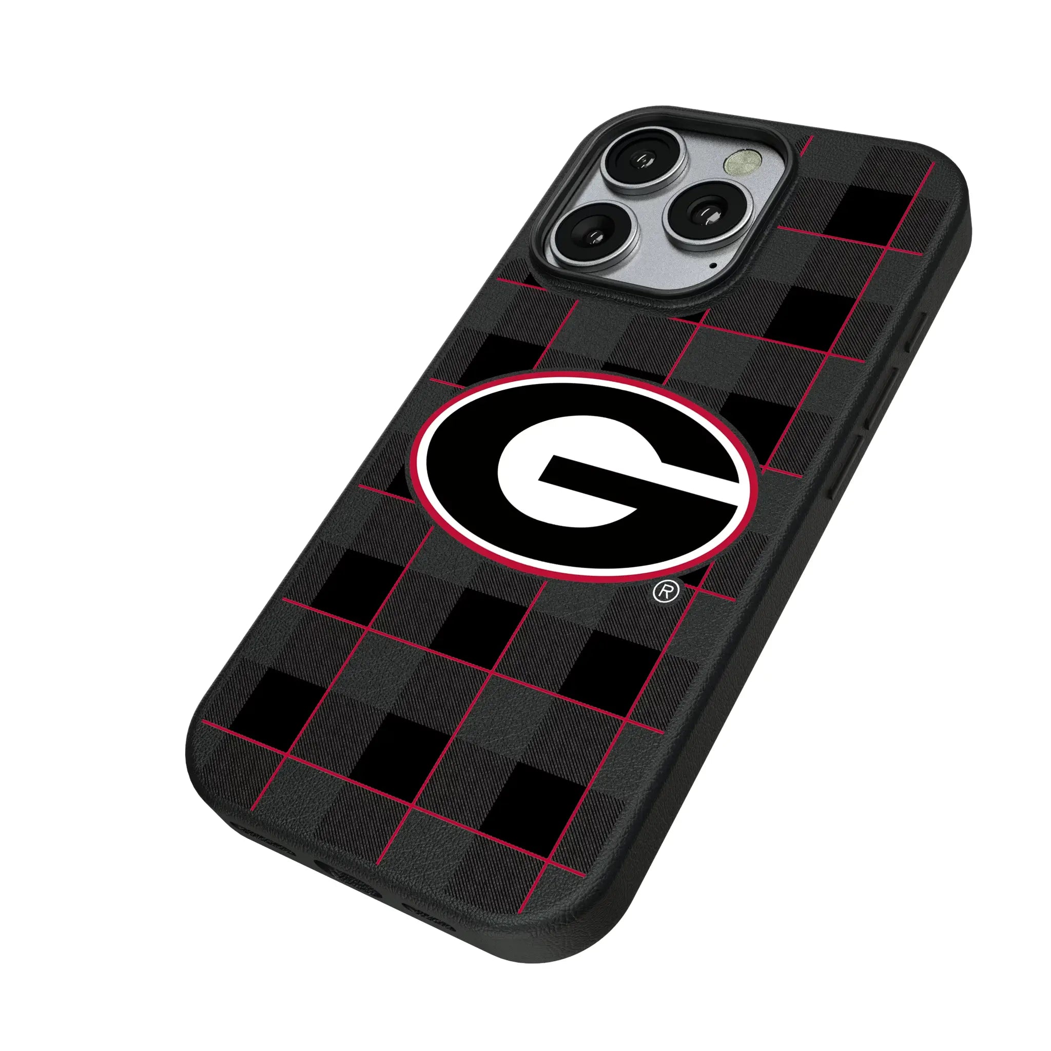 University of Georgia Bulldogs Plaid MagSafe Compatible Phone Case for Apple iPhone