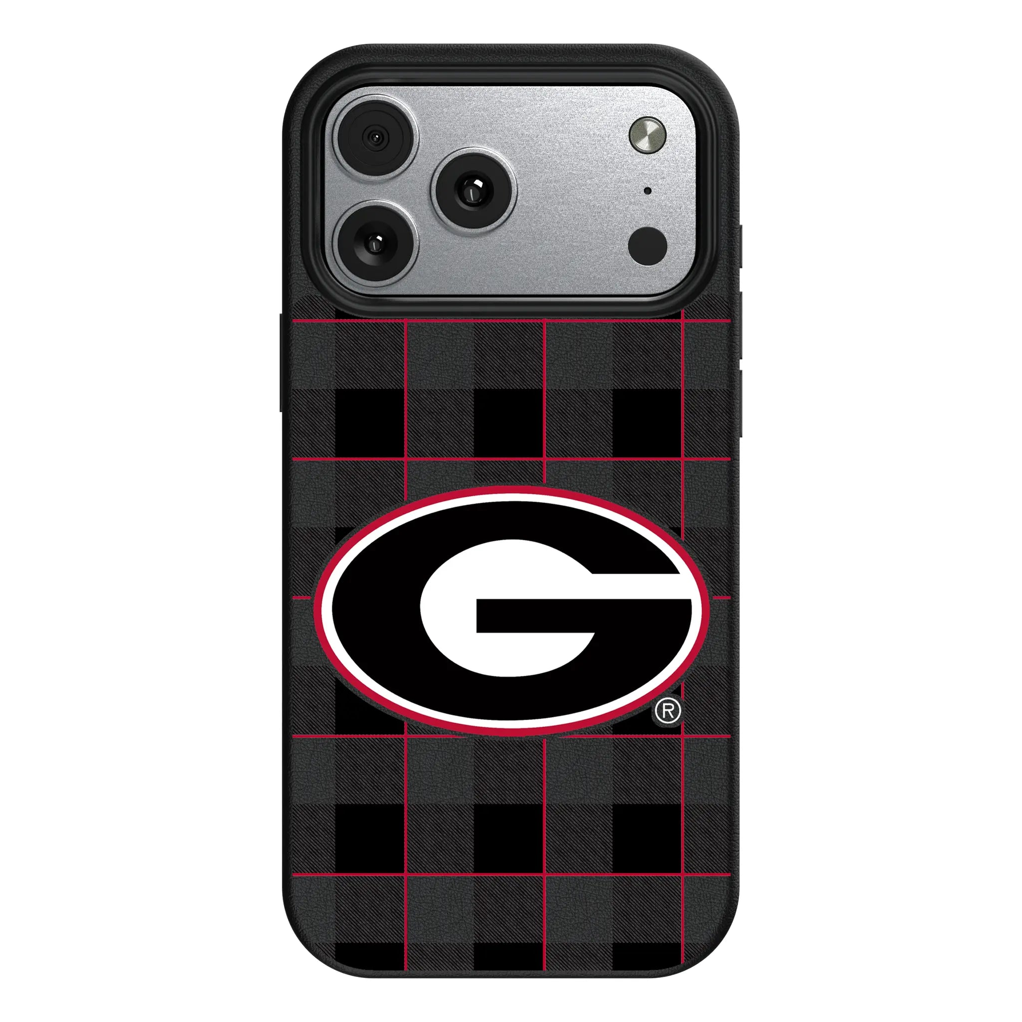 University of Georgia Bulldogs Plaid MagSafe Compatible Phone Case for Apple iPhone
