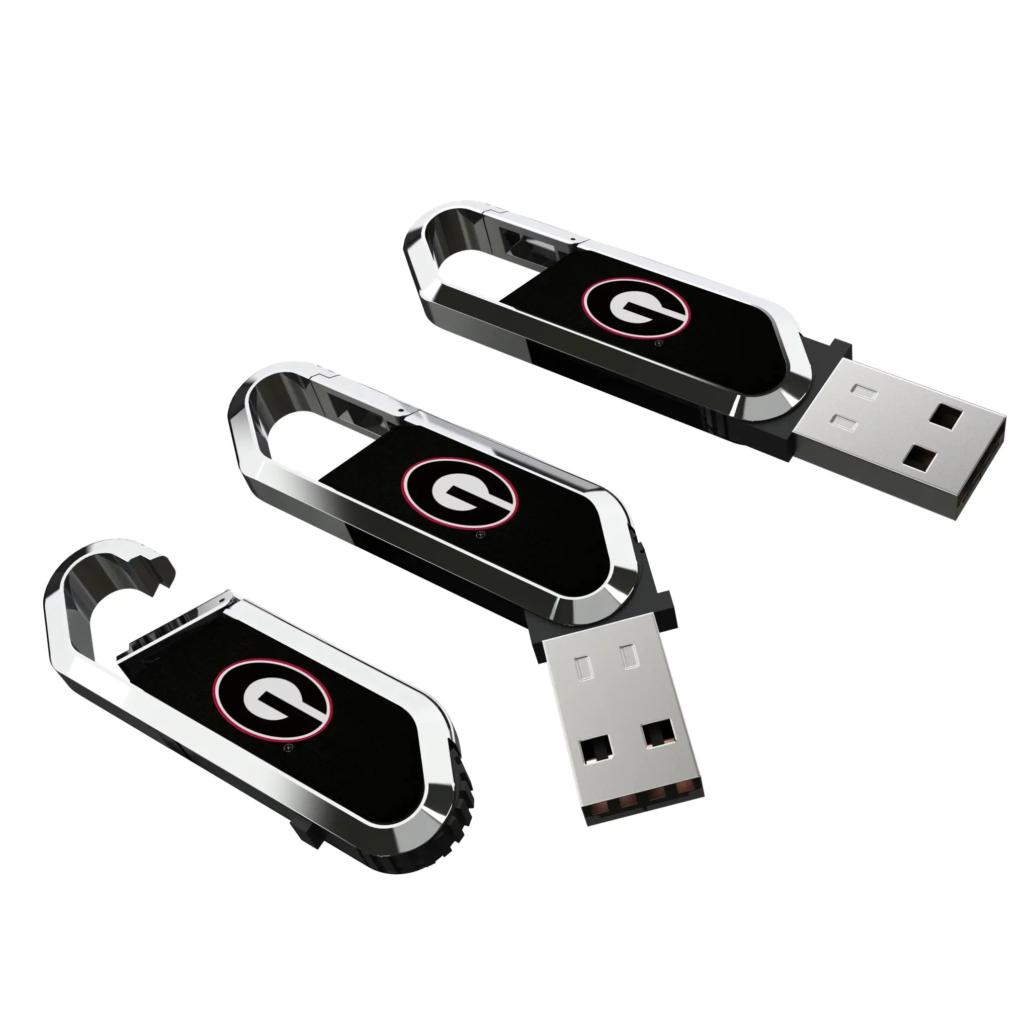 University of Georgia Bulldogs Solid USB 32GB Clip Style Flash Drive