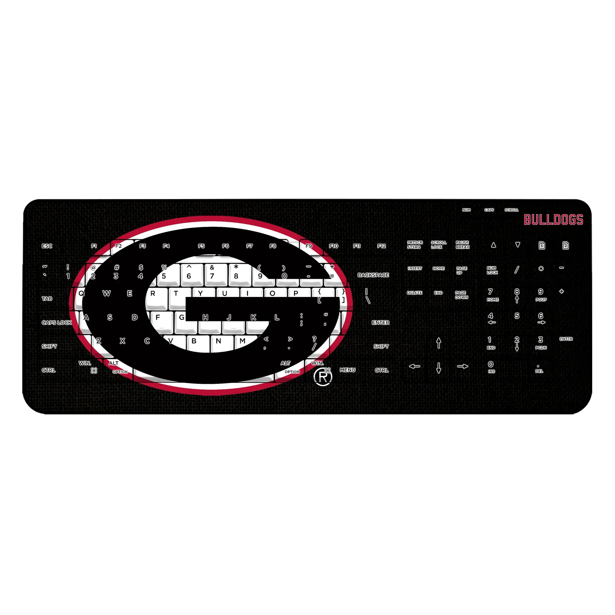 University of Georgia Bulldogs Solid Wireless USB Keyboard