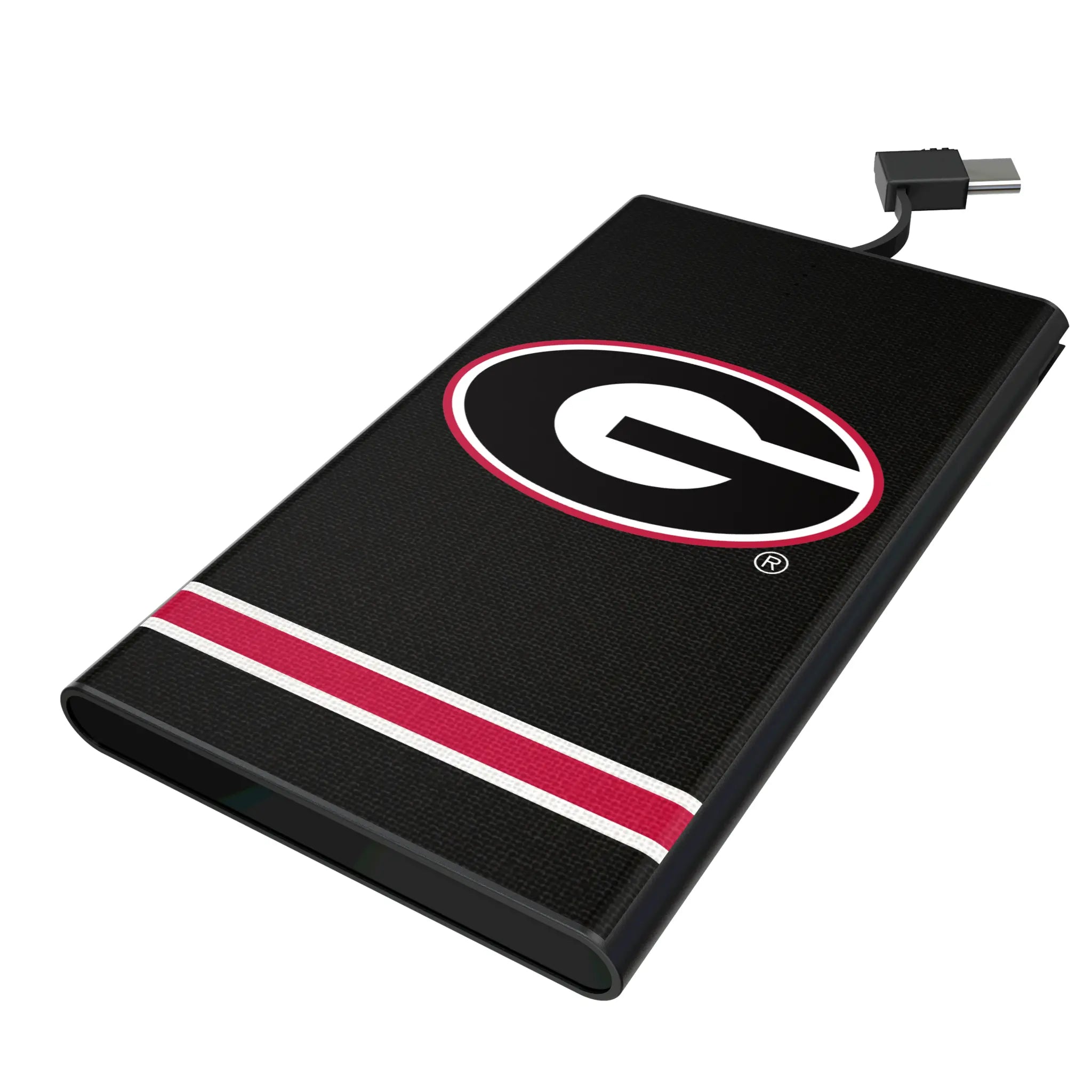 University of Georgia Bulldogs Stripe 5000mAh Flat Powerbank