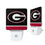 University of Georgia Bulldogs Stripe Night Light 2-Pack
