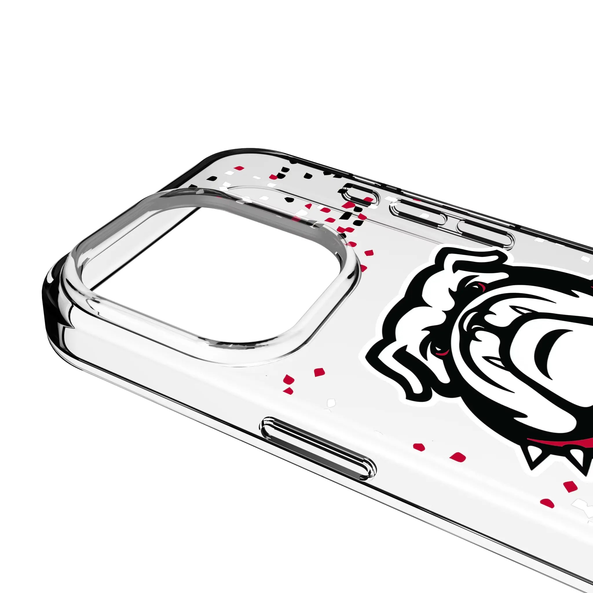 University of Georgia Bulldogs Uga Confetti Clear Phone Case for Apple iPhone