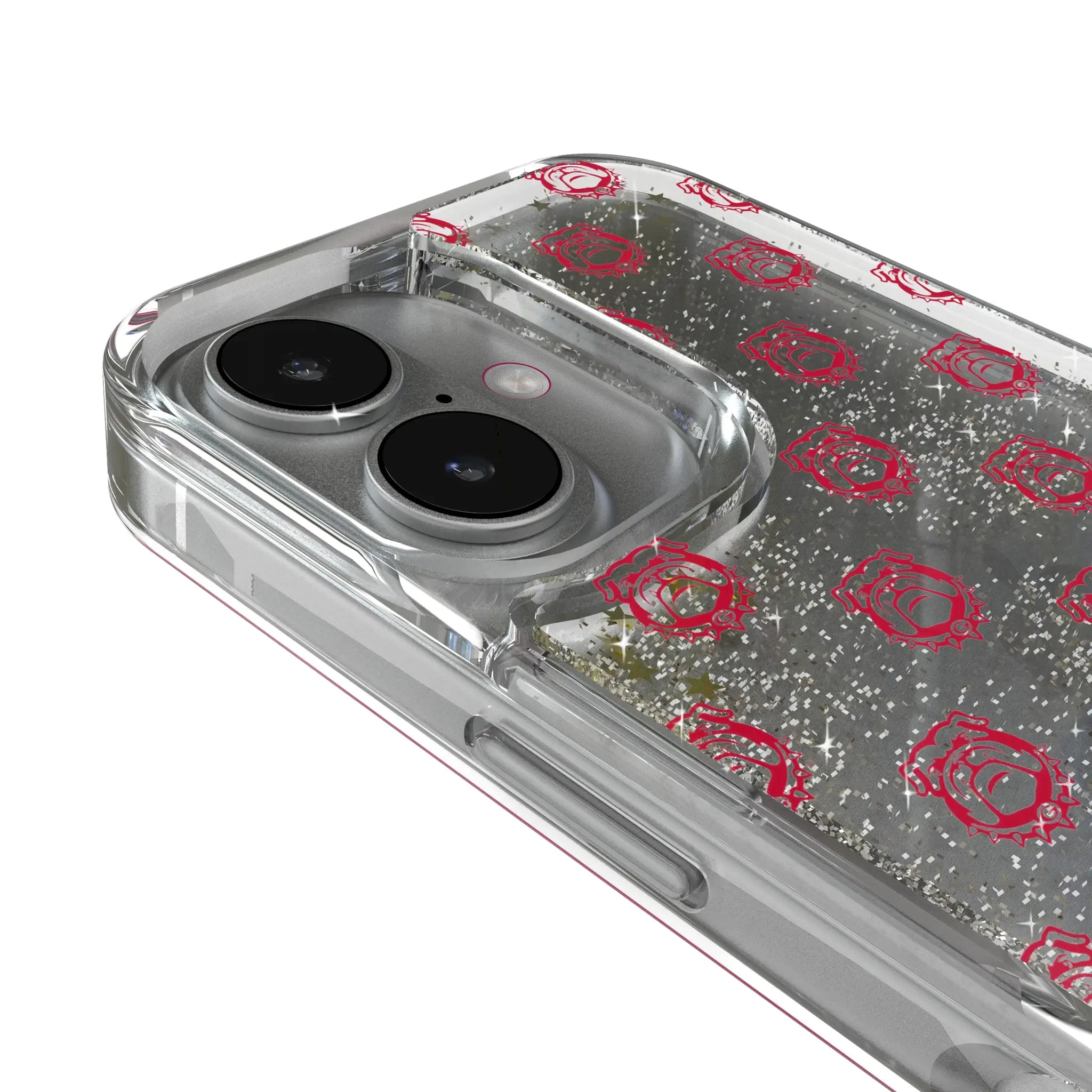 University of Georgia Bulldogs Uga Fashion Pattern Glitter Phone Case for Apple iPhone