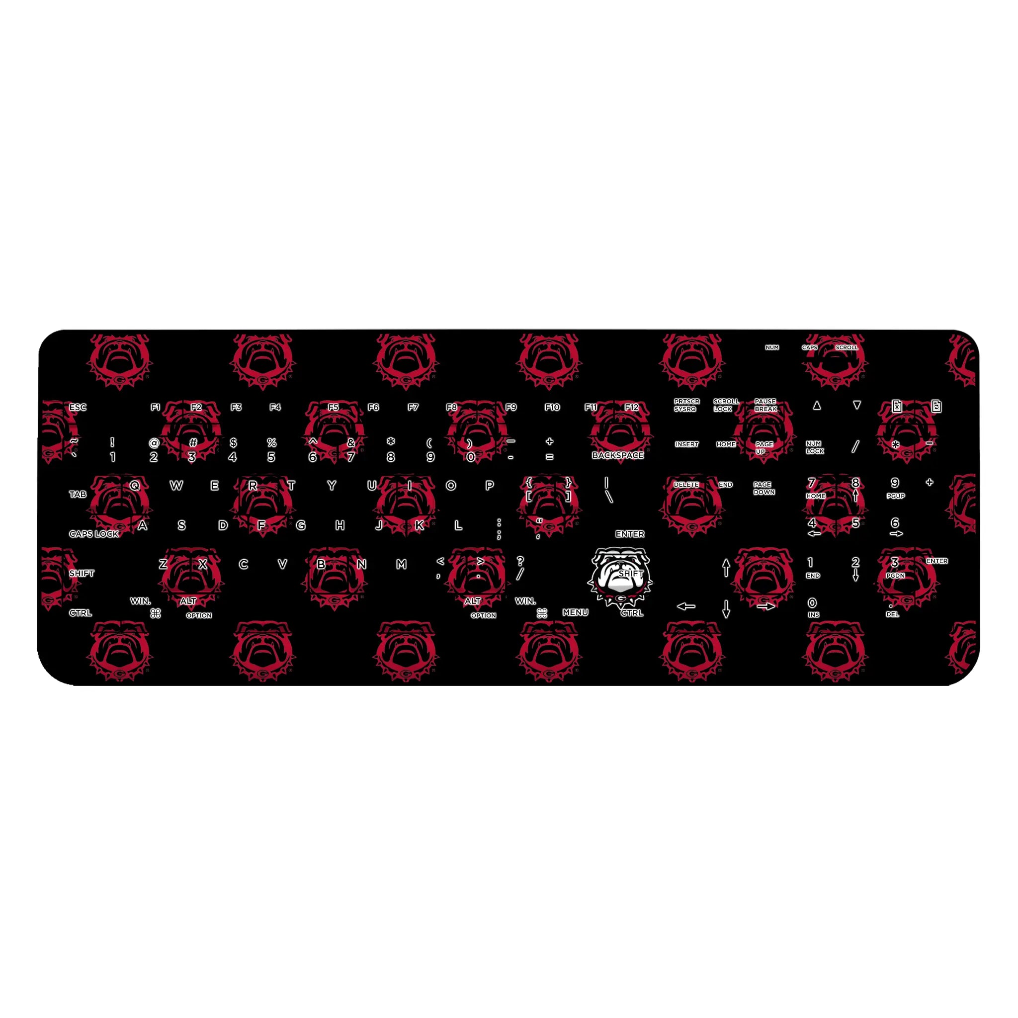 University of Georgia Bulldogs Uga Fashion Pattern Wireless USB Keyboard