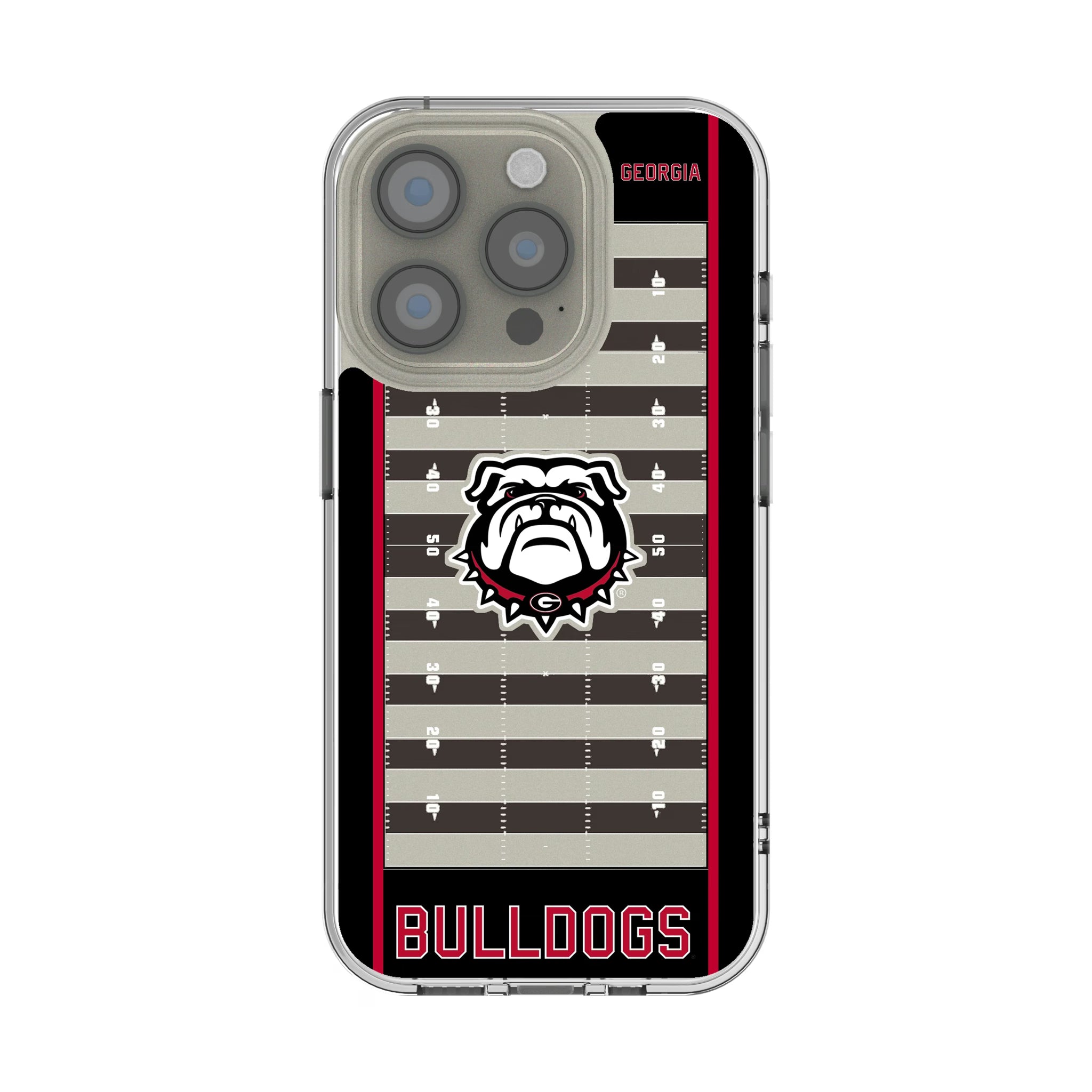 University of Georgia Bulldogs Uga Field Clear Phone Case for Apple iPhone - Sports Gifts, Sports Memorabilia, Sports Collectibles, Fan Shop