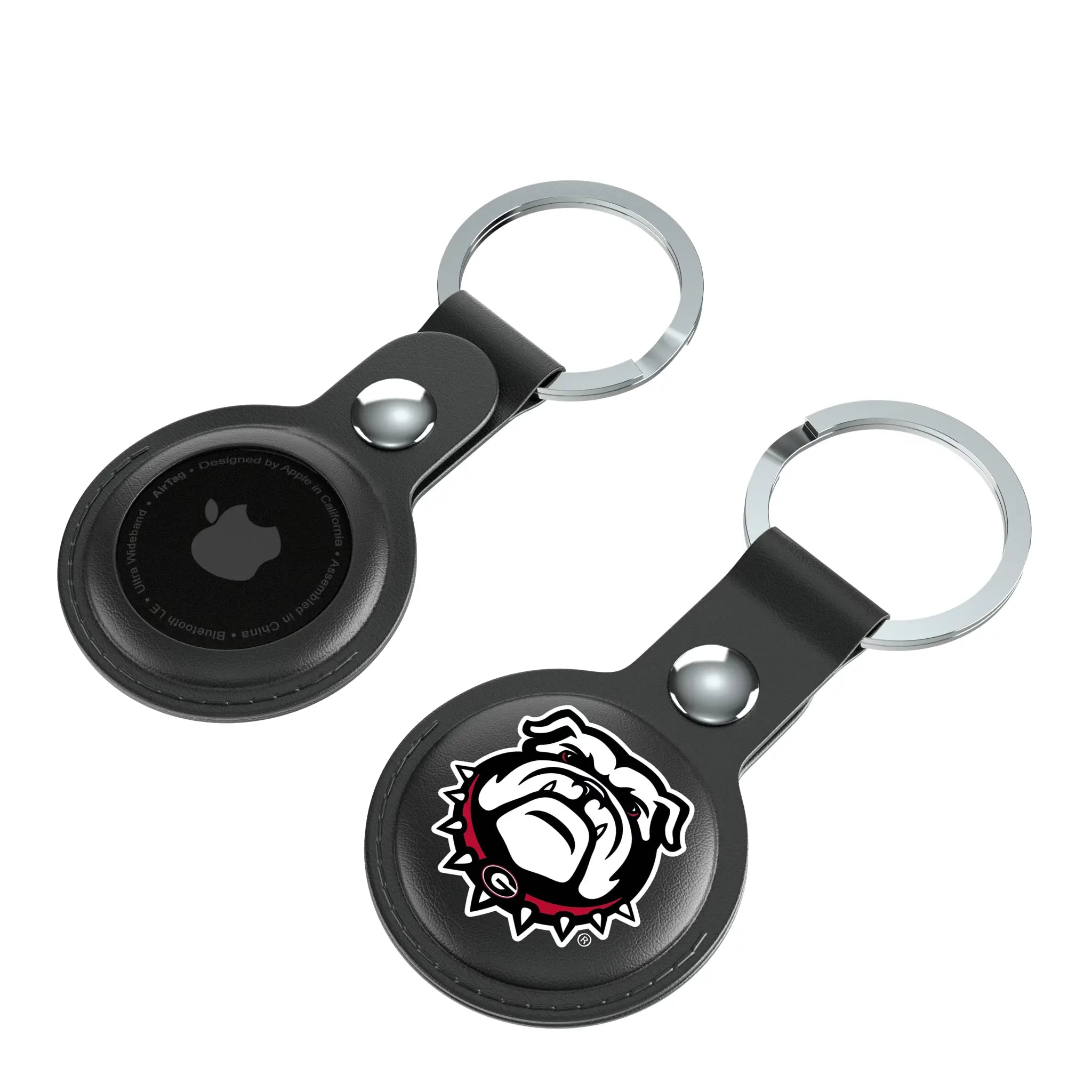 University of Georgia Bulldogs Uga Insignia Black Airtag Holder 2-Pack