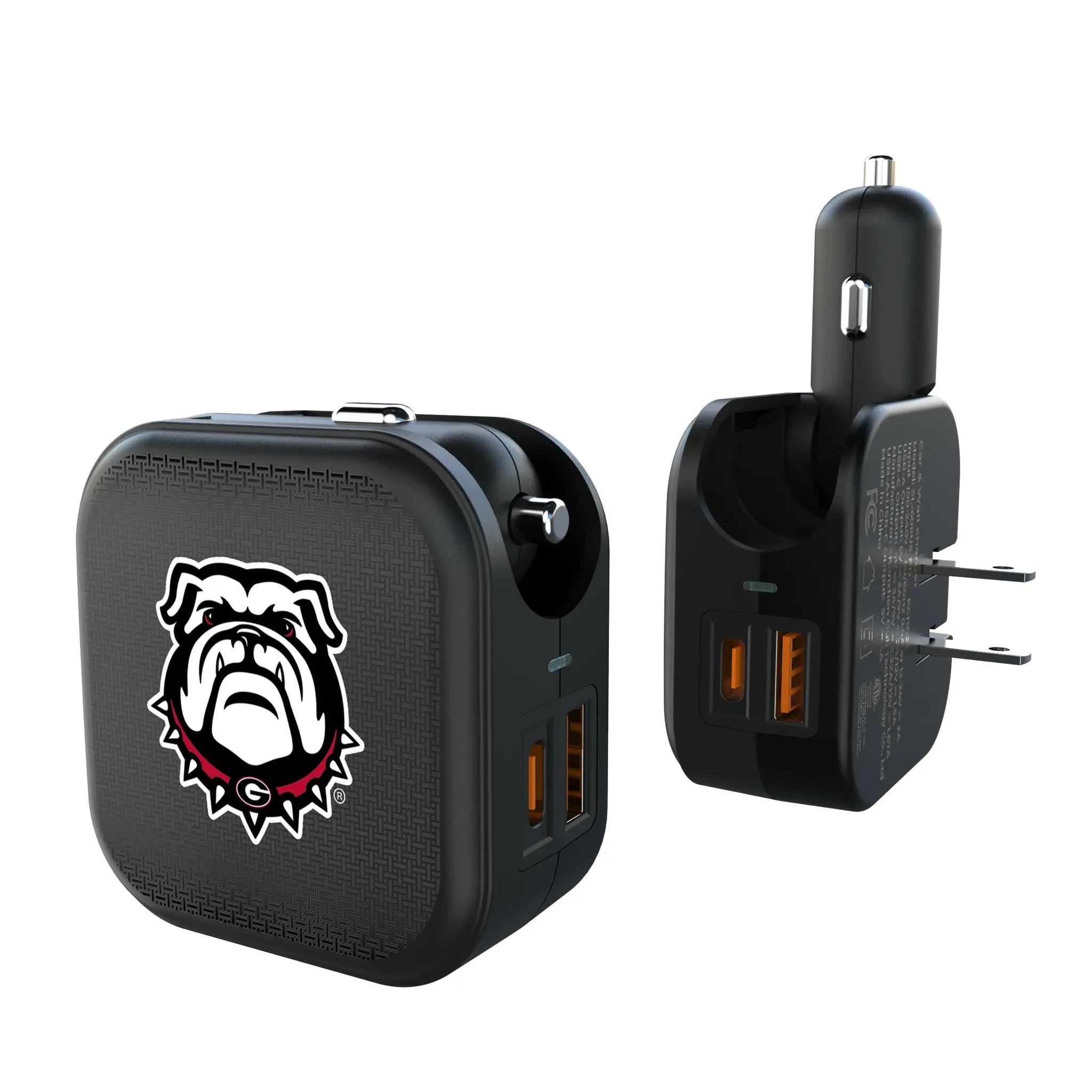 University of Georgia Bulldogs Uga Linen 2 in 1 USB A/C Charger