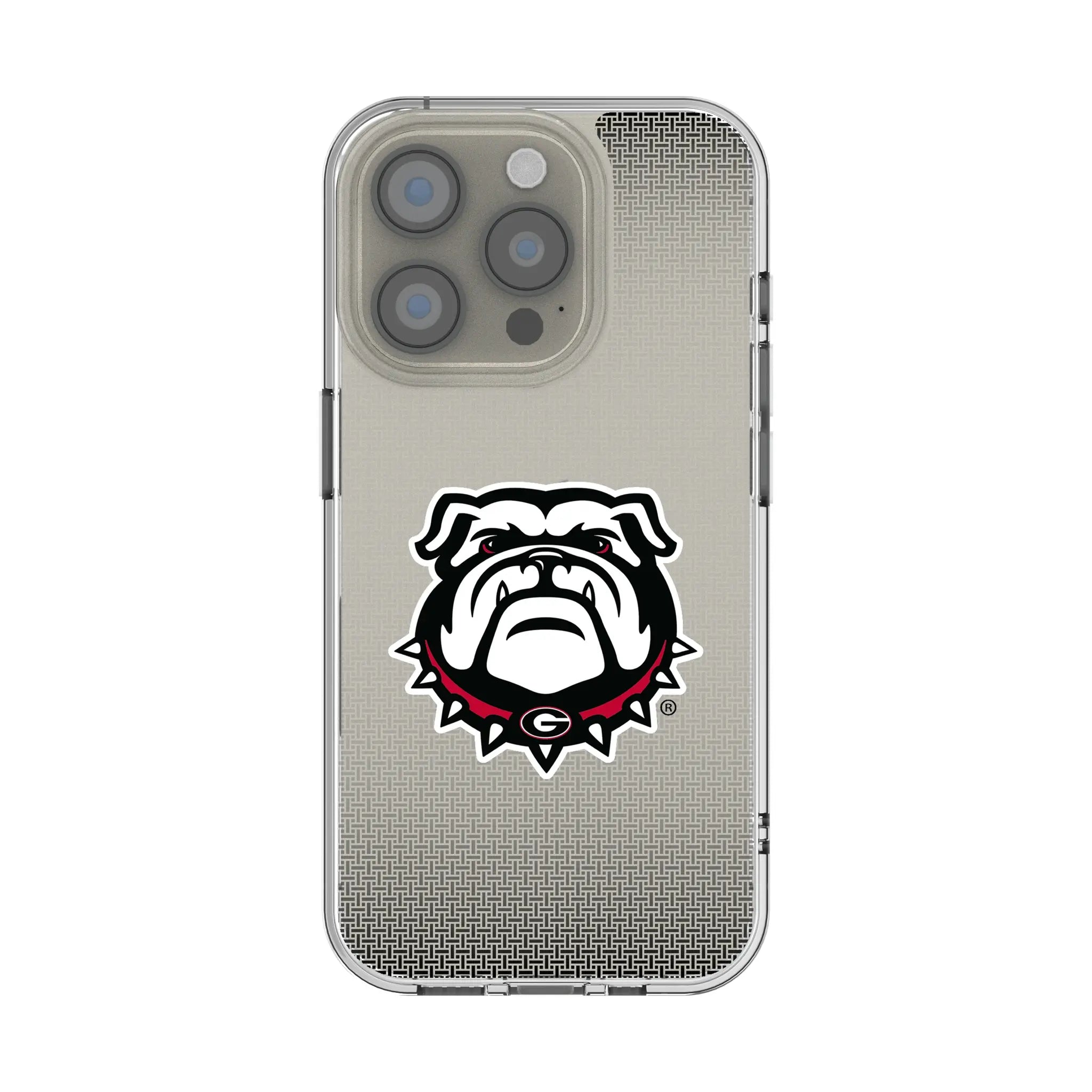University of Georgia Bulldogs Uga Linen Clear Phone Case for Apple iPhone