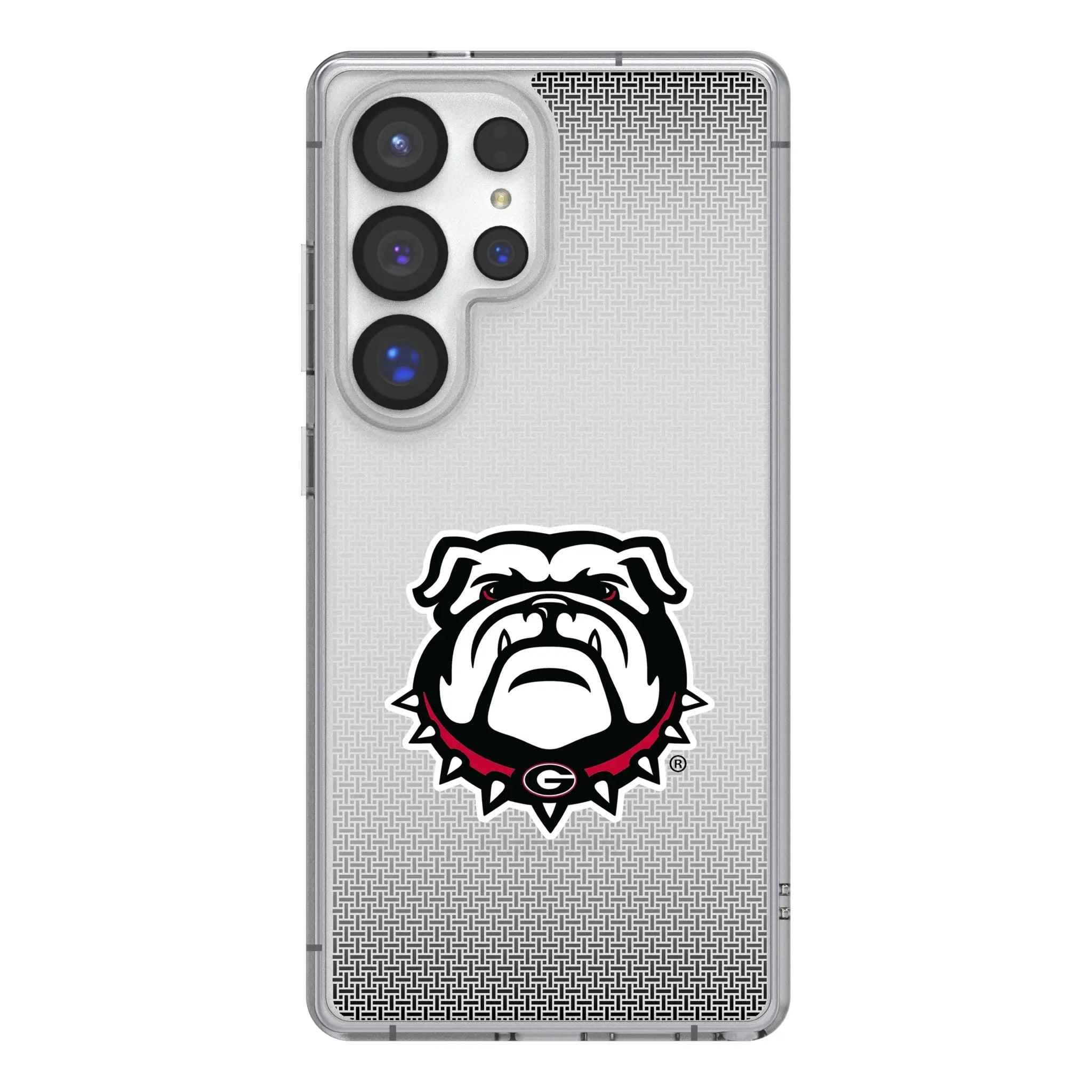University of Georgia Bulldogs Uga Linen Clear Phone Case for Samsung Galaxy