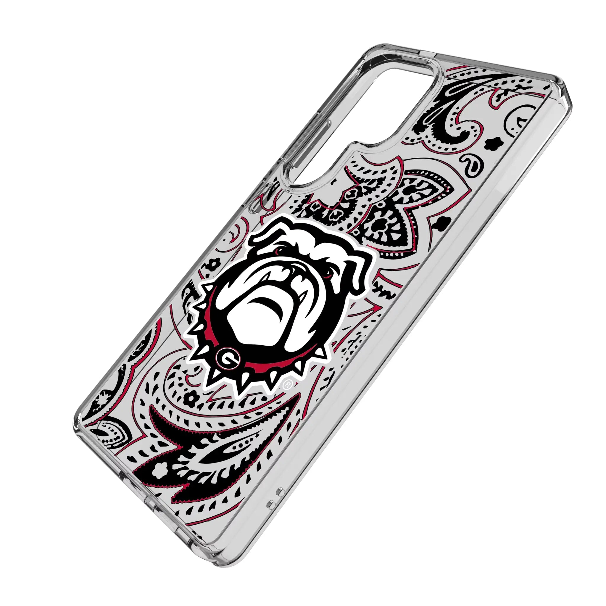 University of Georgia Bulldogs Uga Paisley Clear Phone Case for Samsung Galaxy