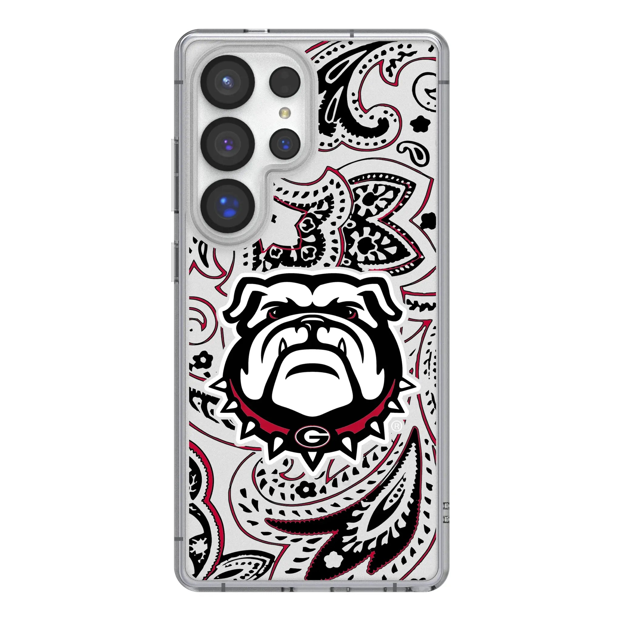 University of Georgia Bulldogs Uga Paisley Clear Phone Case for Samsung Galaxy