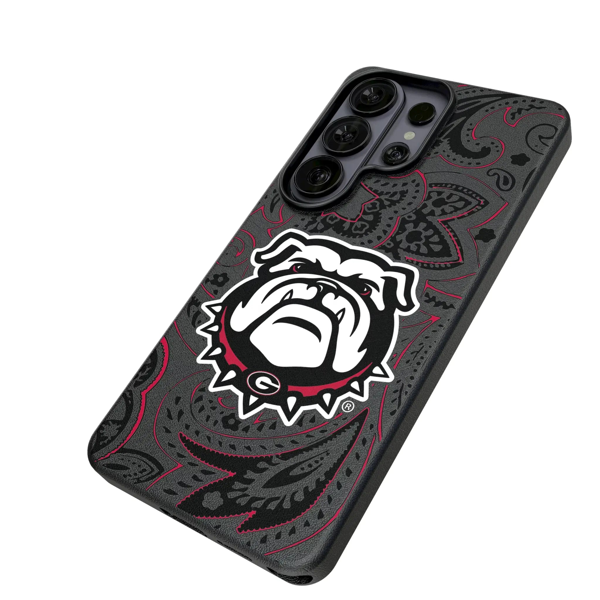 University of Georgia Bulldogs Uga Paisley MagSafe Compatible Phone Case for Samsung Galaxy