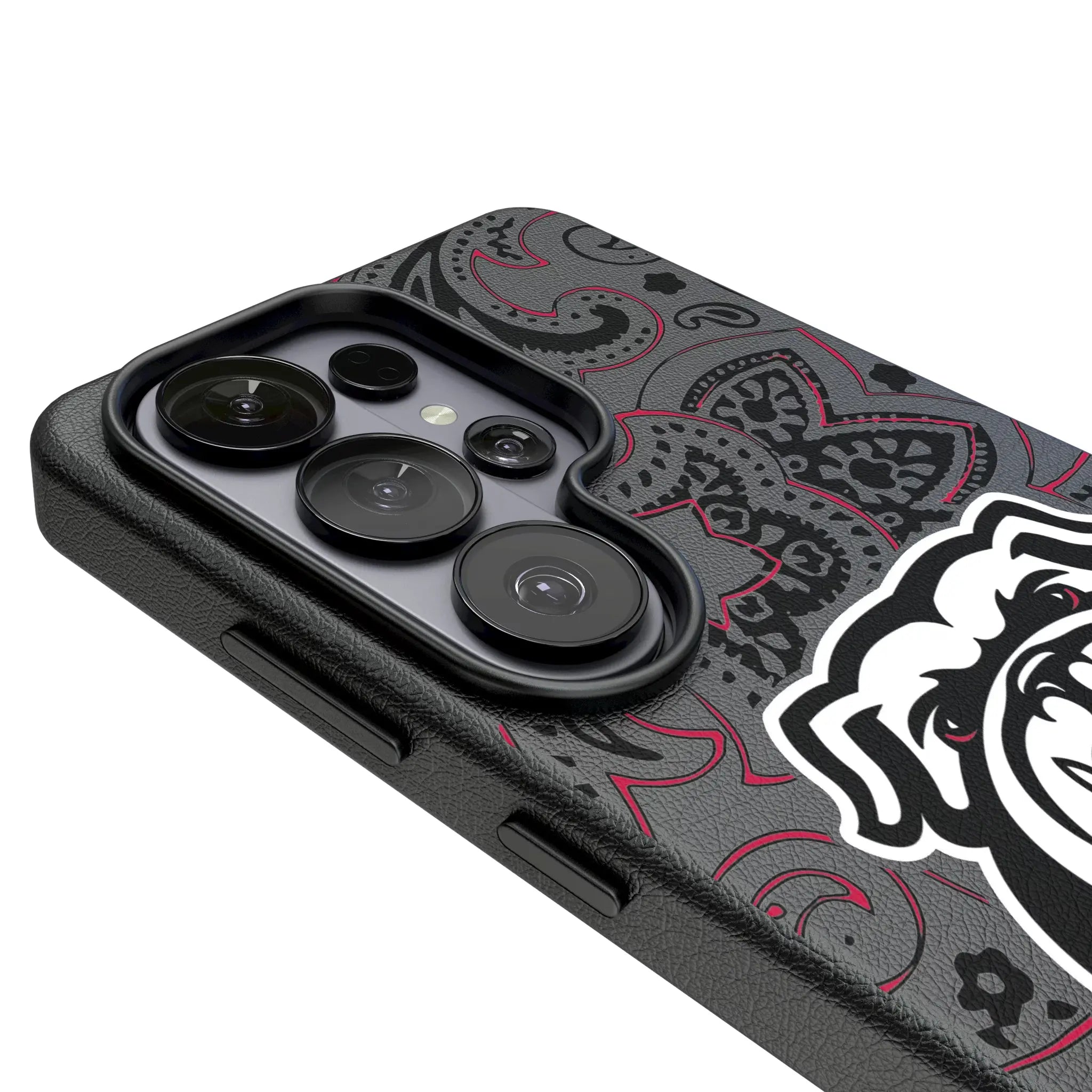 University of Georgia Bulldogs Uga Paisley MagSafe Compatible Phone Case for Samsung Galaxy