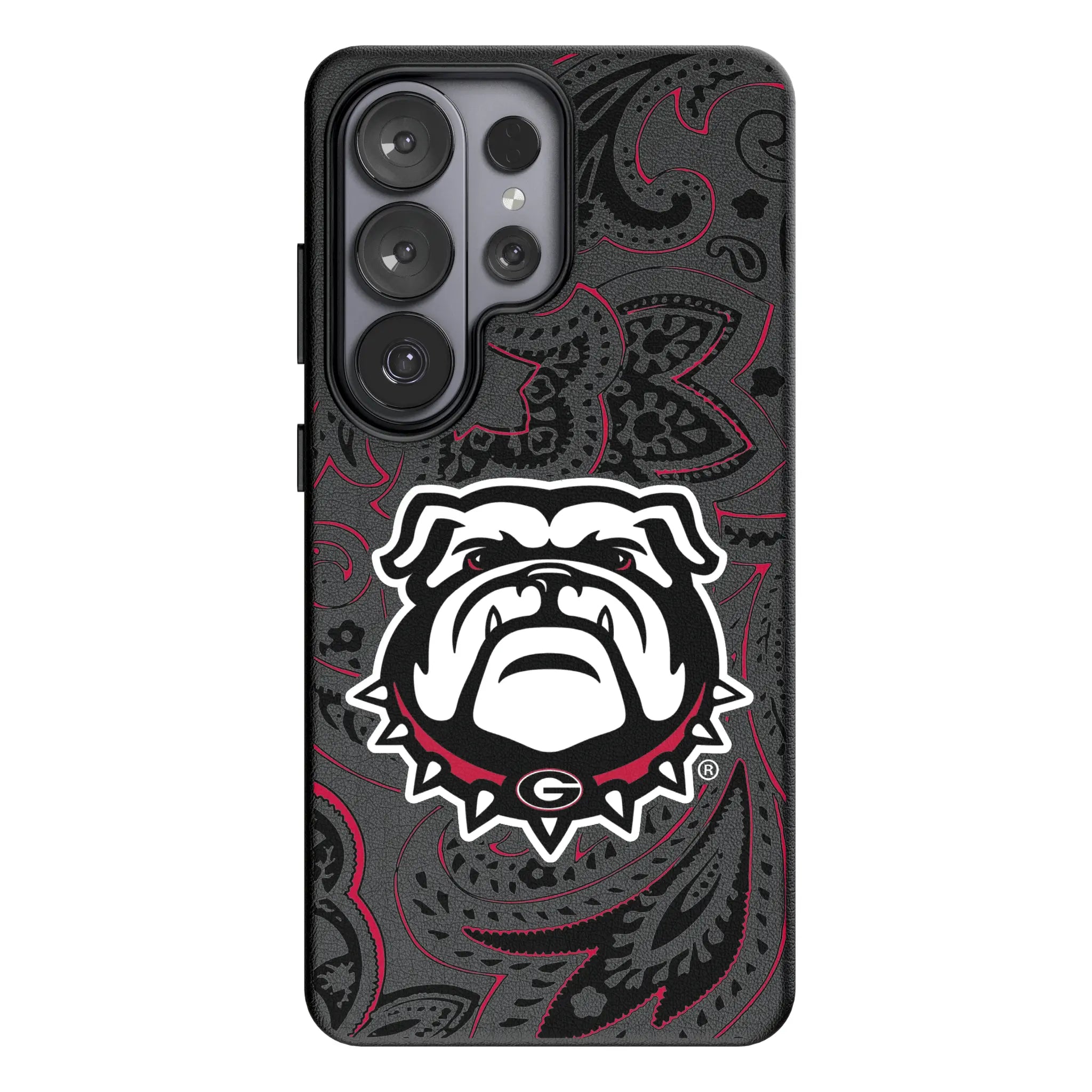 University of Georgia Bulldogs Uga Paisley MagSafe Compatible Phone Case for Samsung Galaxy