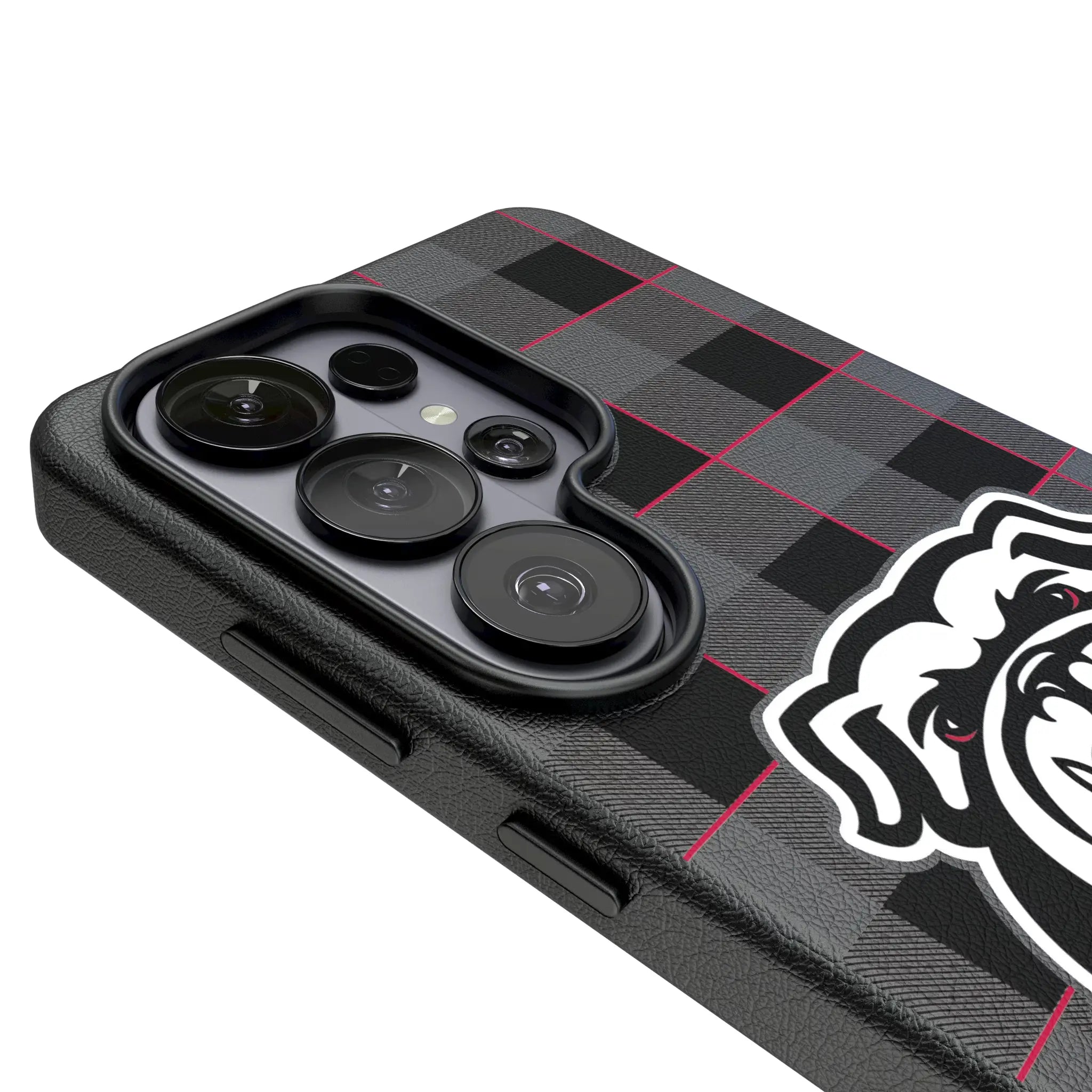University of Georgia Bulldogs Uga Plaid MagSafe Compatible Phone Case for Samsung Galaxy