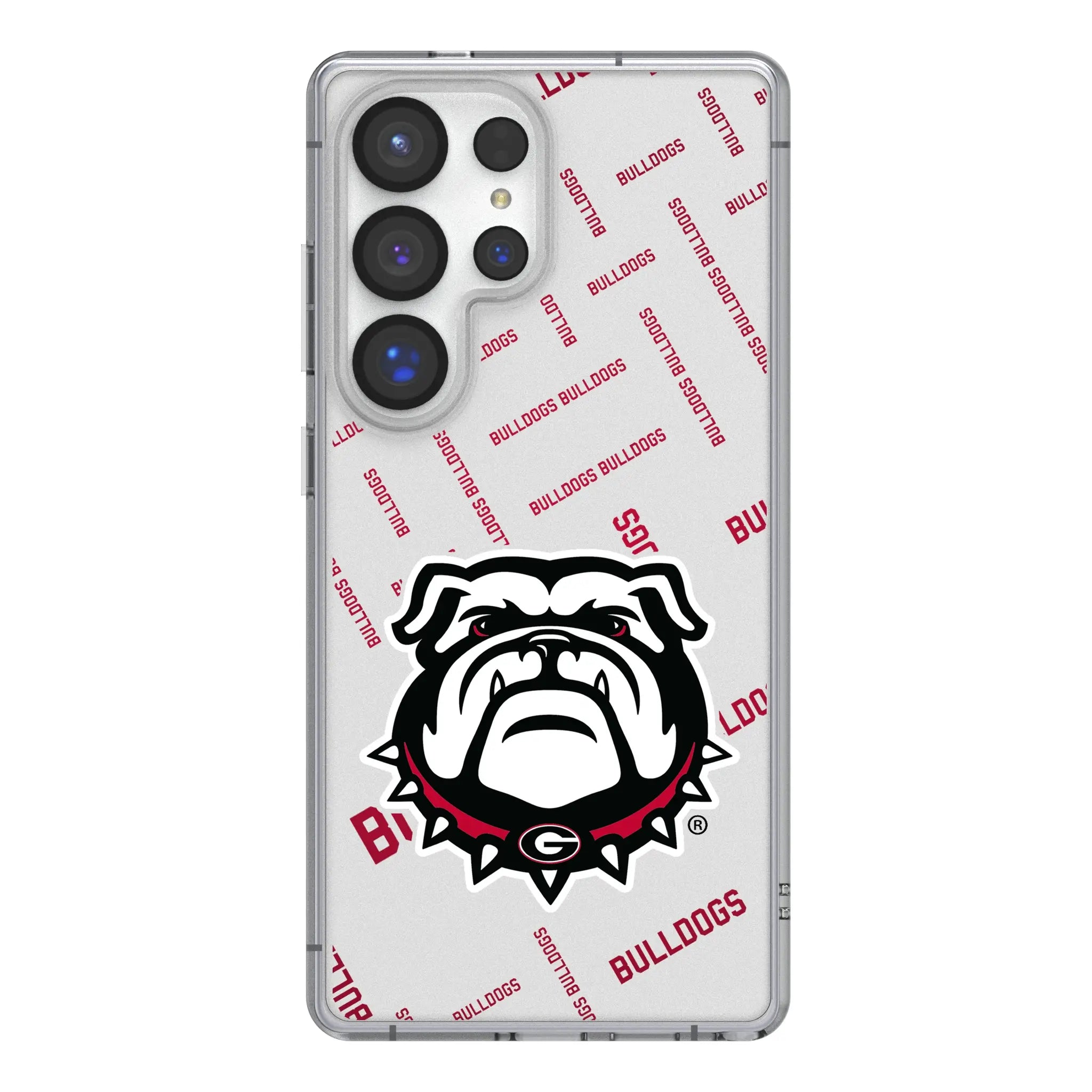 University of Georgia Bulldogs Uga Quadtile Clear Phone Case for Samsung Galaxy