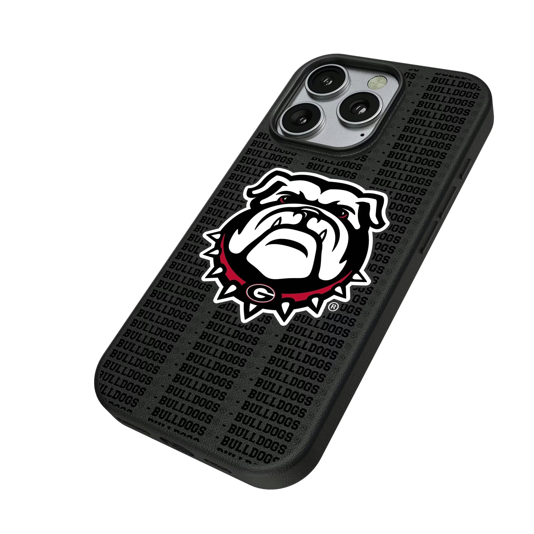University of Georgia Bulldogs Uga Text Backdrop MagSafe Compatible Phone Case for Apple iPhone - Sports Gifts, Sports Memorabilia, Sports Collectibles, Fan Shop
