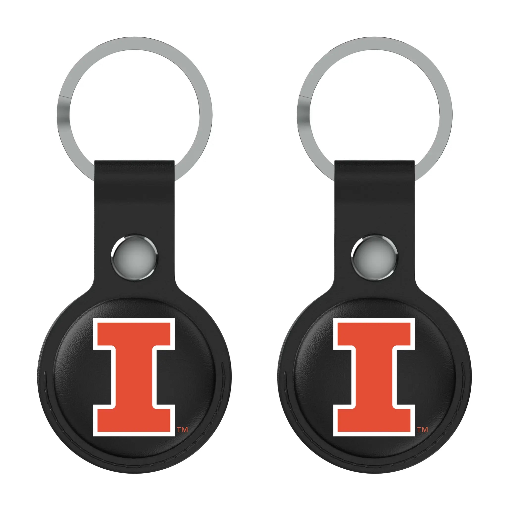University of Illinois Fighting Illini Insignia Black Airtag Holder 2-Pack